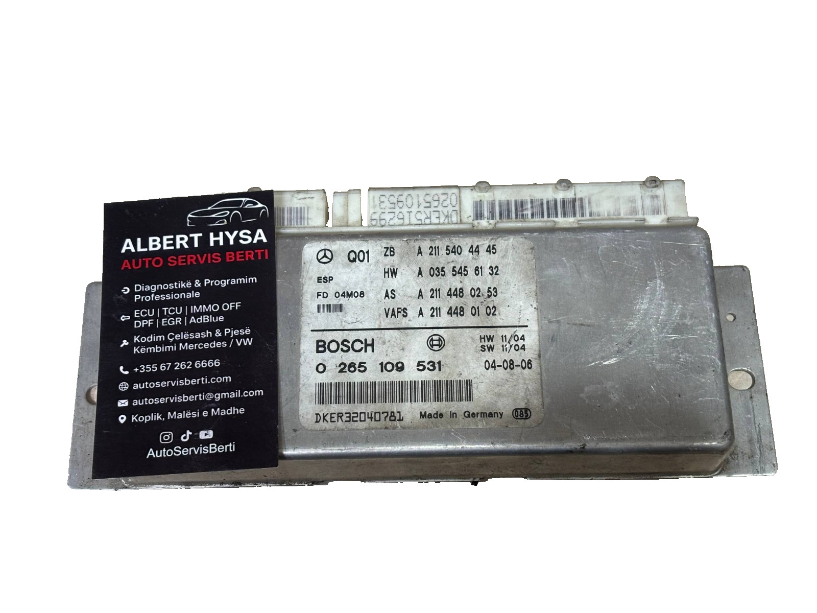 Mercedes Electronic Control Module BOSCH A2115404445 0265109531