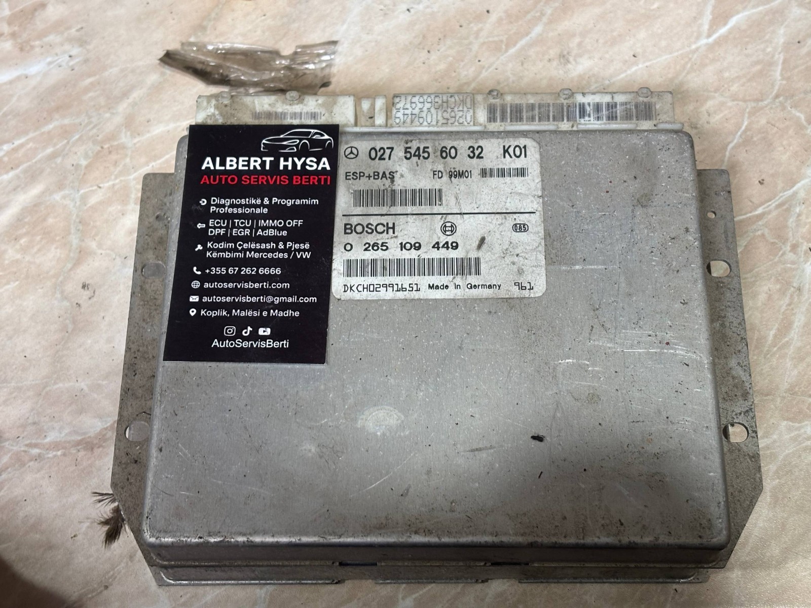 Mercedes Electronic Control Module BOSCH 0275456032 0265109449