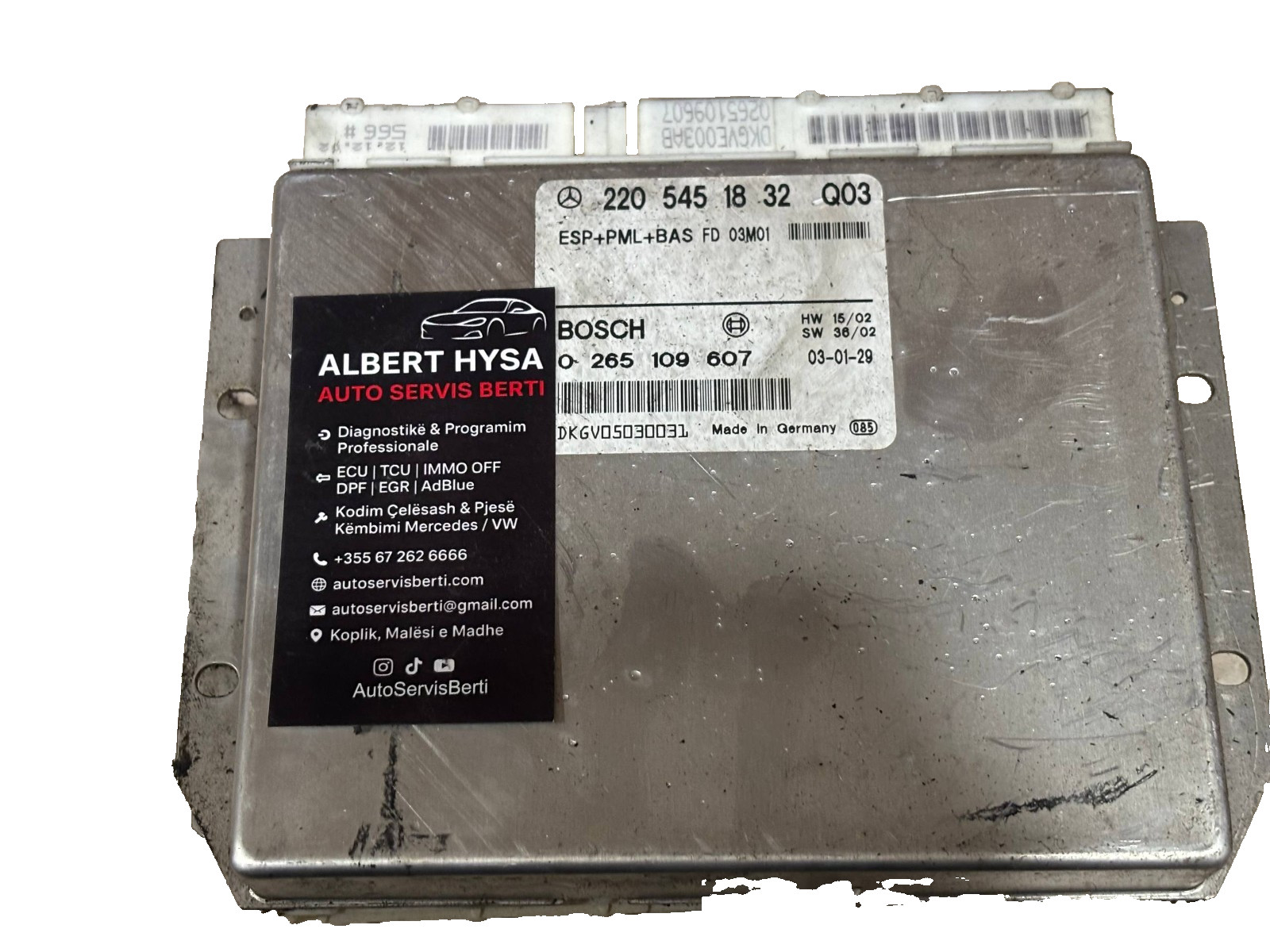 Mercedes Electronic Control Module BOSCH 2205451832 0265109607
