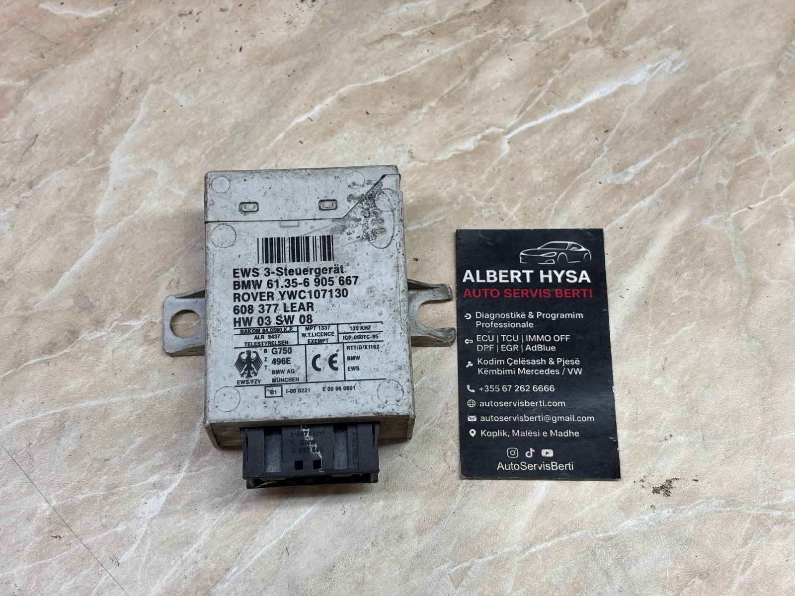 BMW EWS 3 Immobilizer Control Module 61.35-6 905 667 OEM Tested