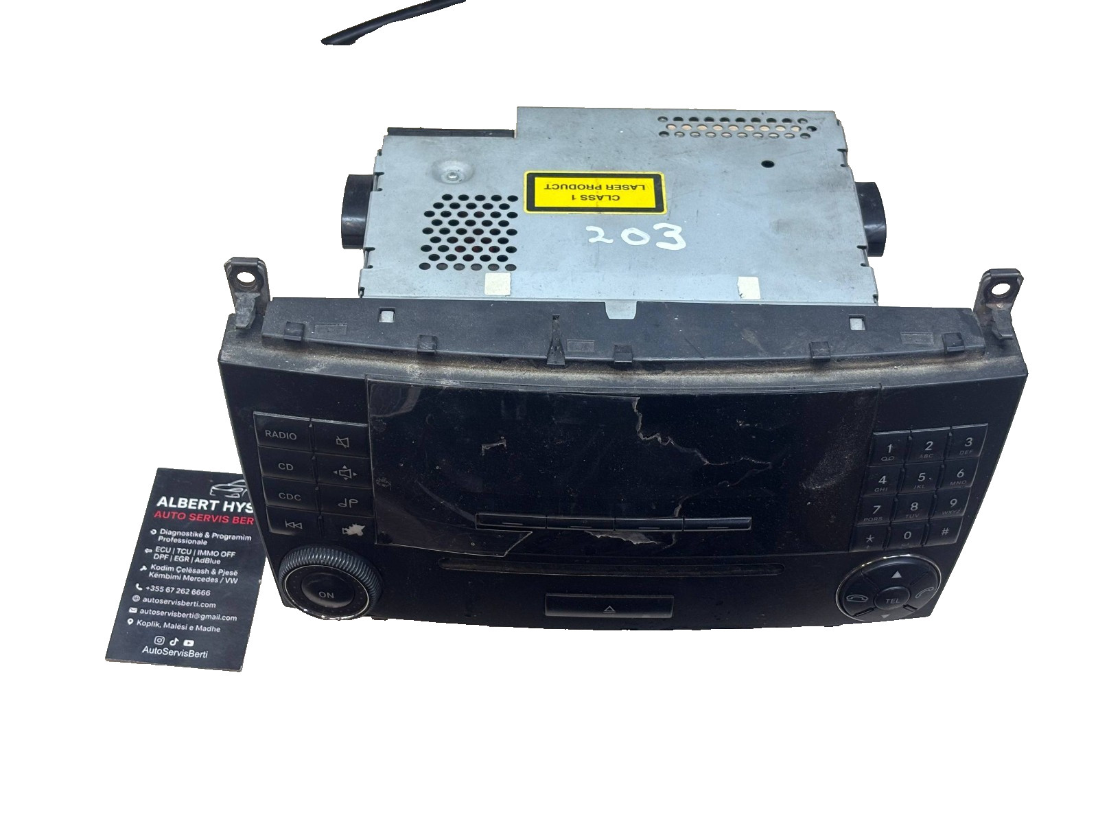 Mercedes W203 W209 Audio 20 Radio CD Player A2038700589 MF2530 OEM Working