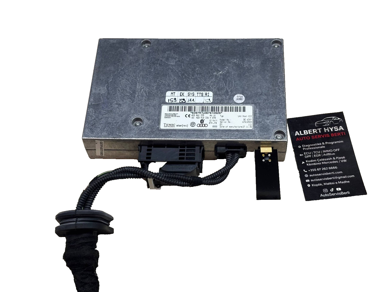 AUDI BLUETOOTH CONTROL MODULE UNIT OEM 4E0862335