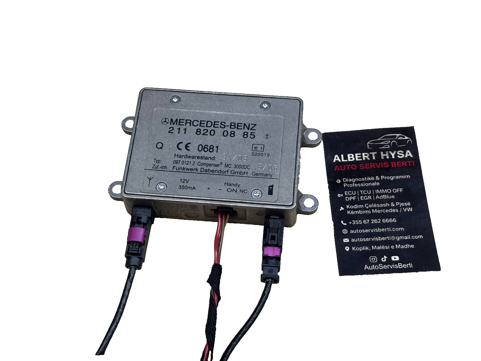 Mercedes W211 Bluetooth Phone Module Hands Free Control Unit A 2118200885