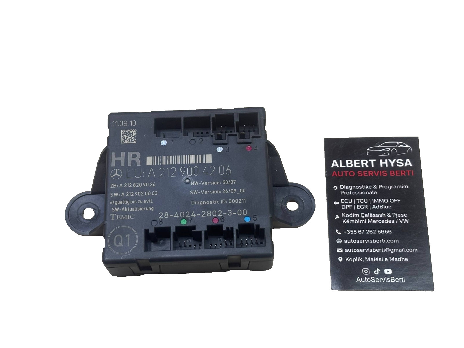 Mercedes-Benz Door Control Module A2129004206 W212 Control Unit TEMIC OEM