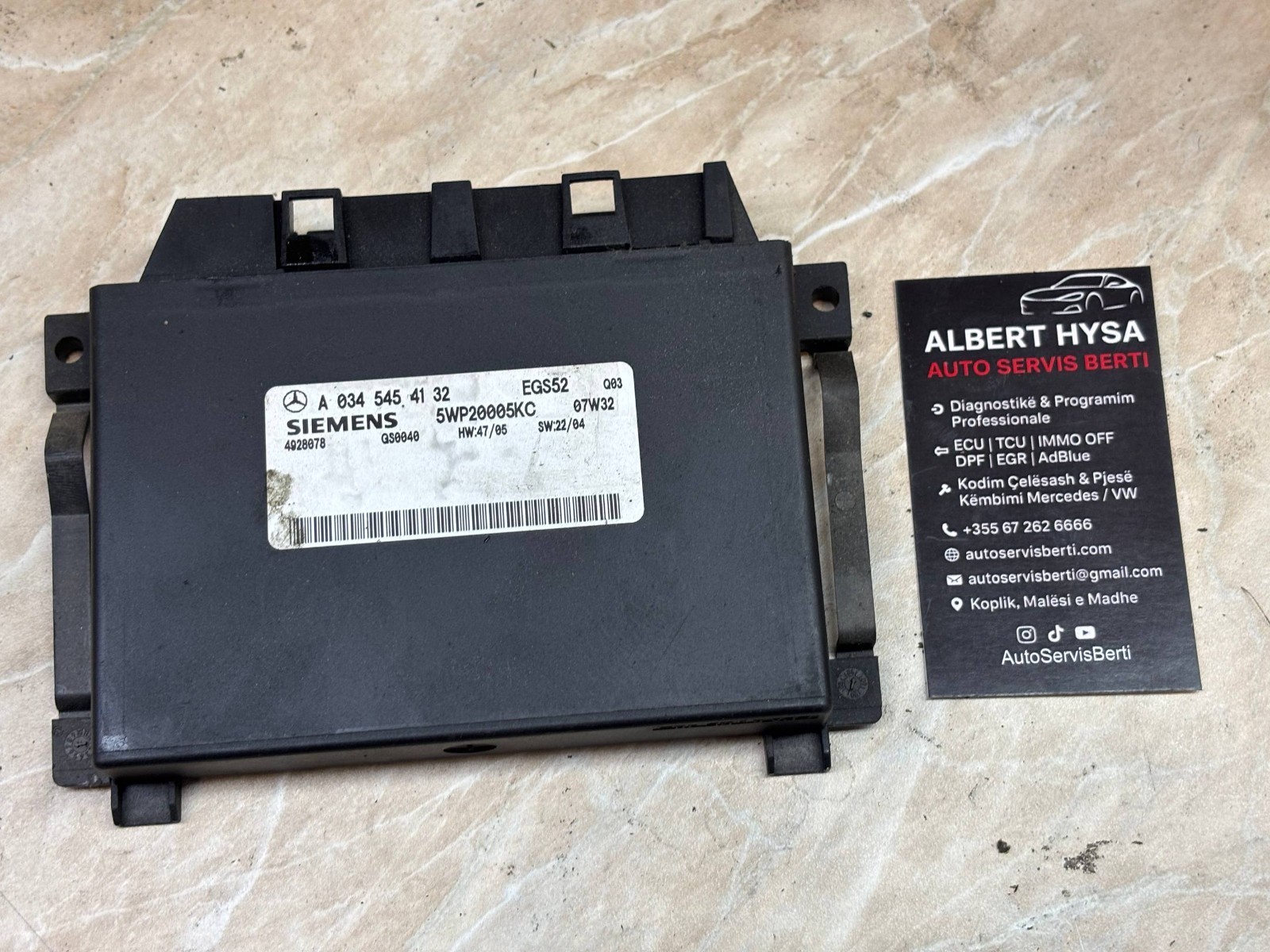 A0345454132 Siemens Control Module EGS52 5WP20005KC OEM