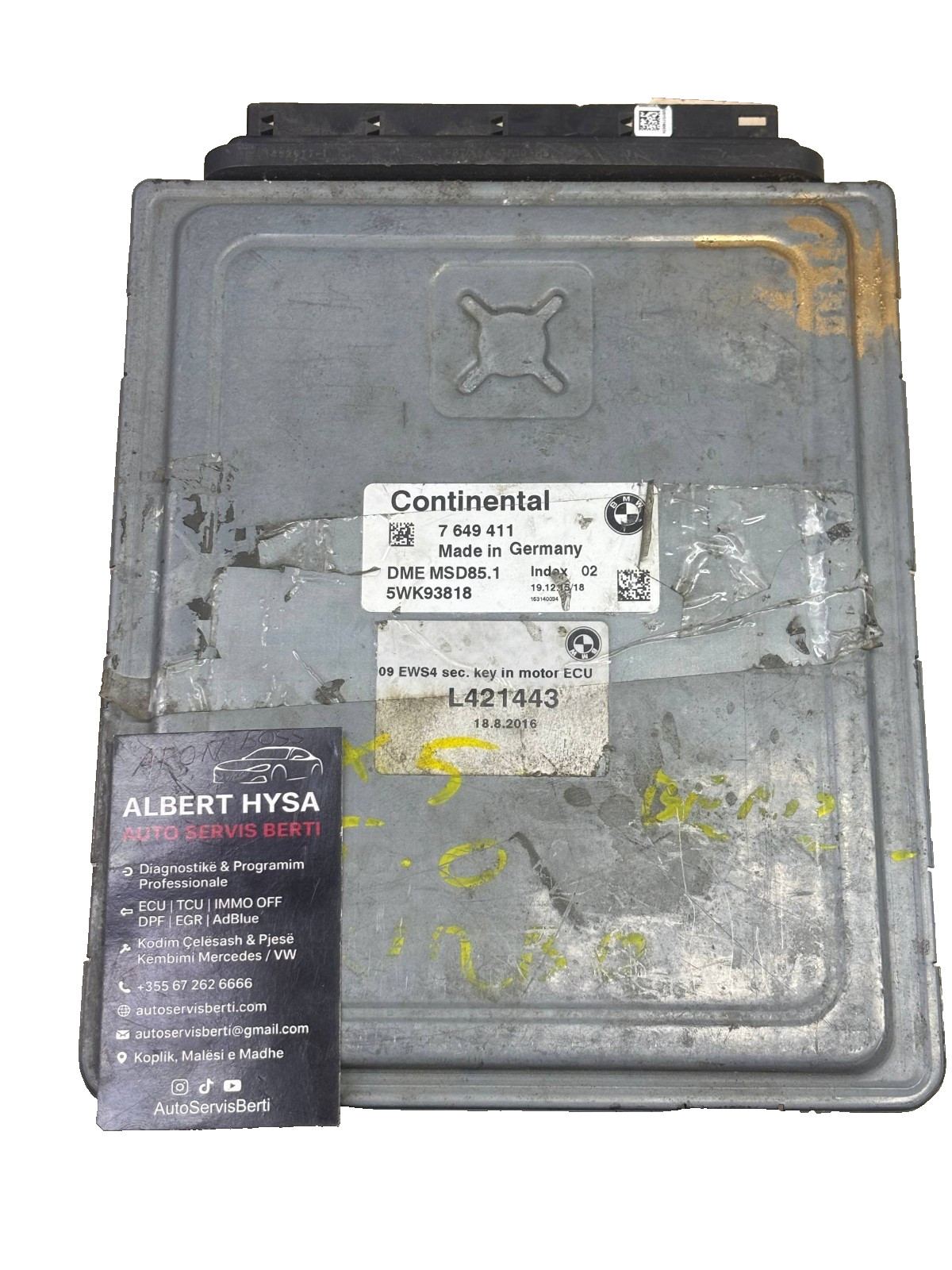 BMW ECU DME MSD85.1 7649411 5WK93818 N54 Engine Control Unit Tested