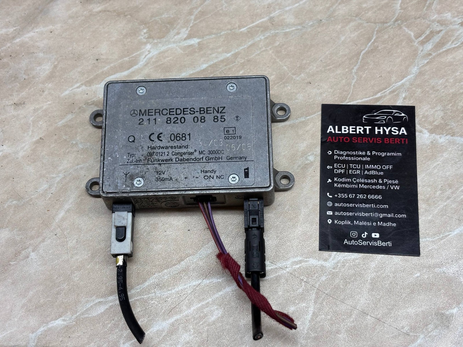 Mercedes W211 Phone Module GSM Control Unit A2118200885 Telematics Handy