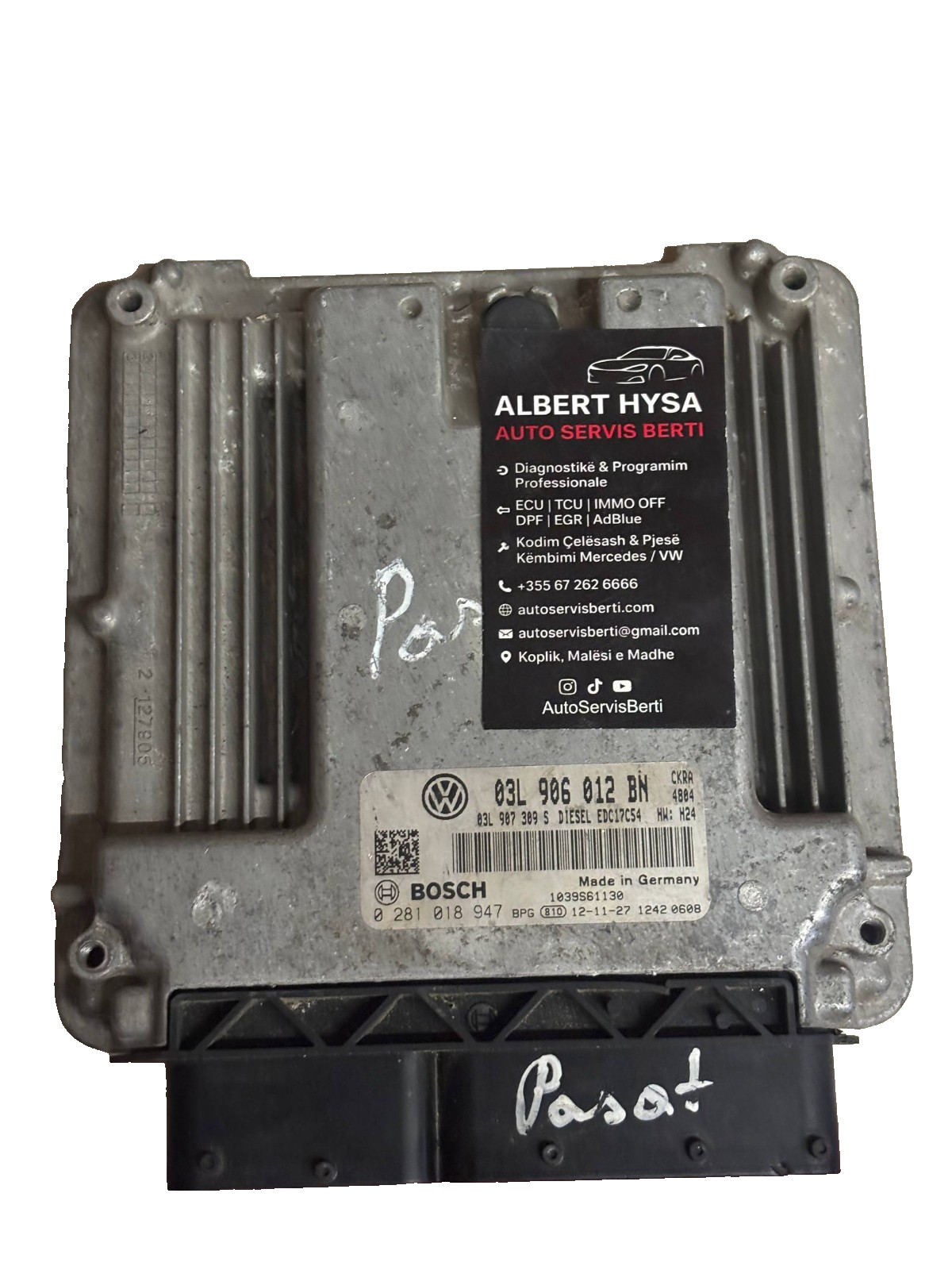VW Passat ECU Engine Control Unit 03L906012BN Bosch 0281018947 Diesel EDC17C54