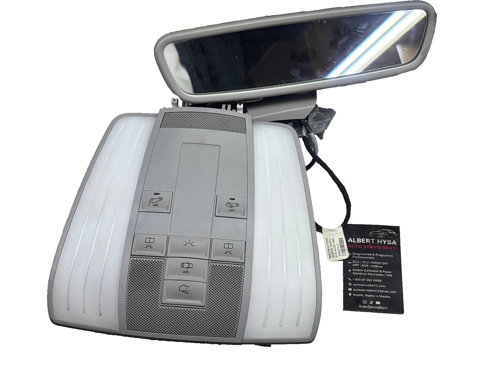Mercedes W212 Overhead Console Dome Light + Rear View Mirror A2129066401 OEM