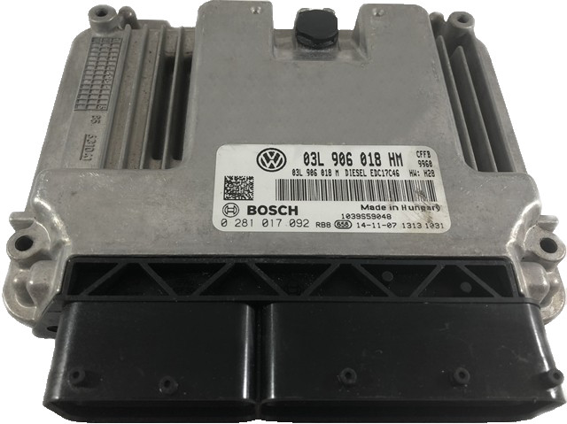 Bosch ECU 03L906018HM Diesel EDC17C46 H28 0281017092 VW Audi Engine Unit