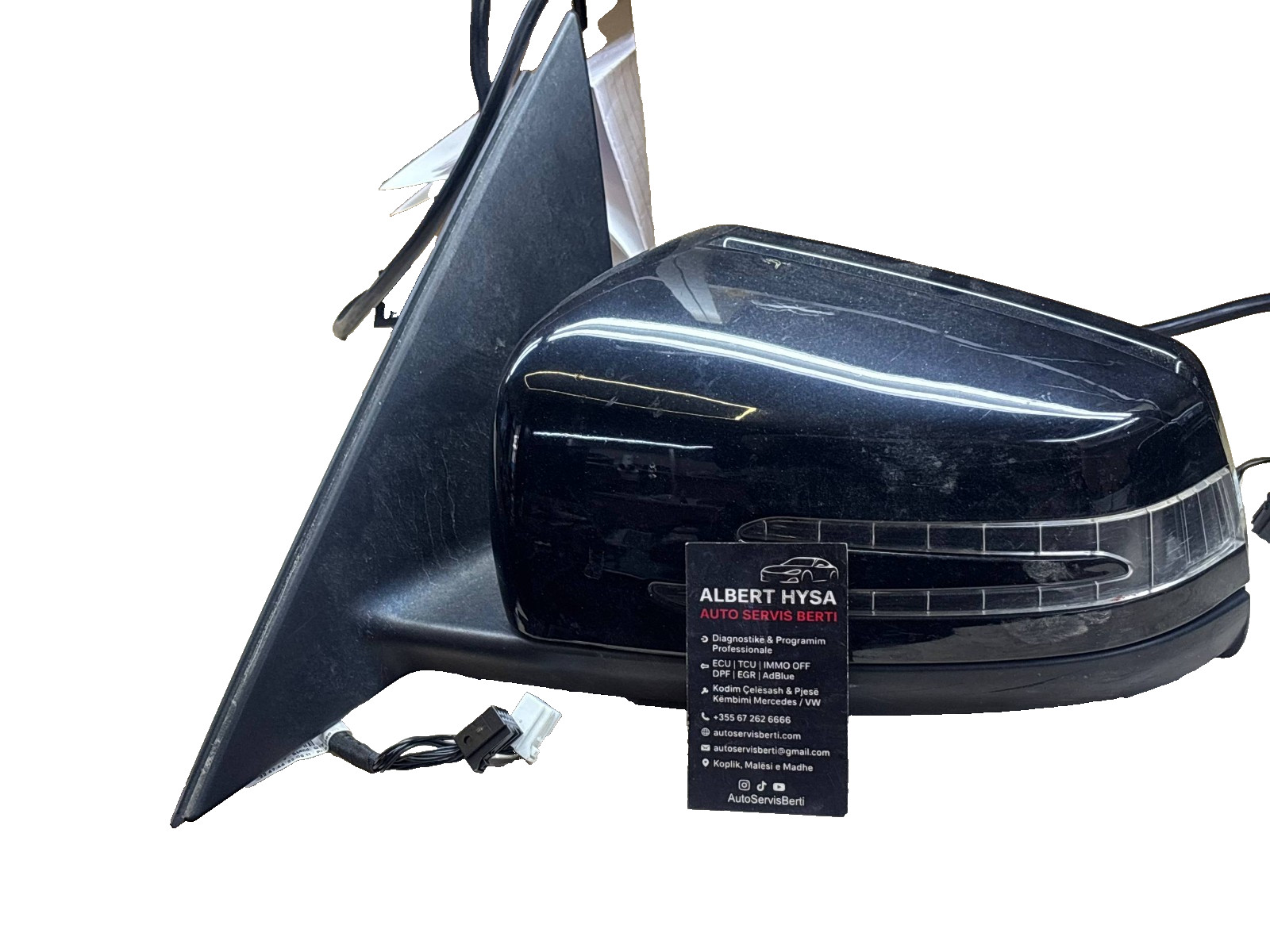 Mercedes-Benz W212 Left Side Mirror Assembly Black Turn Signal A3160441 Genuine