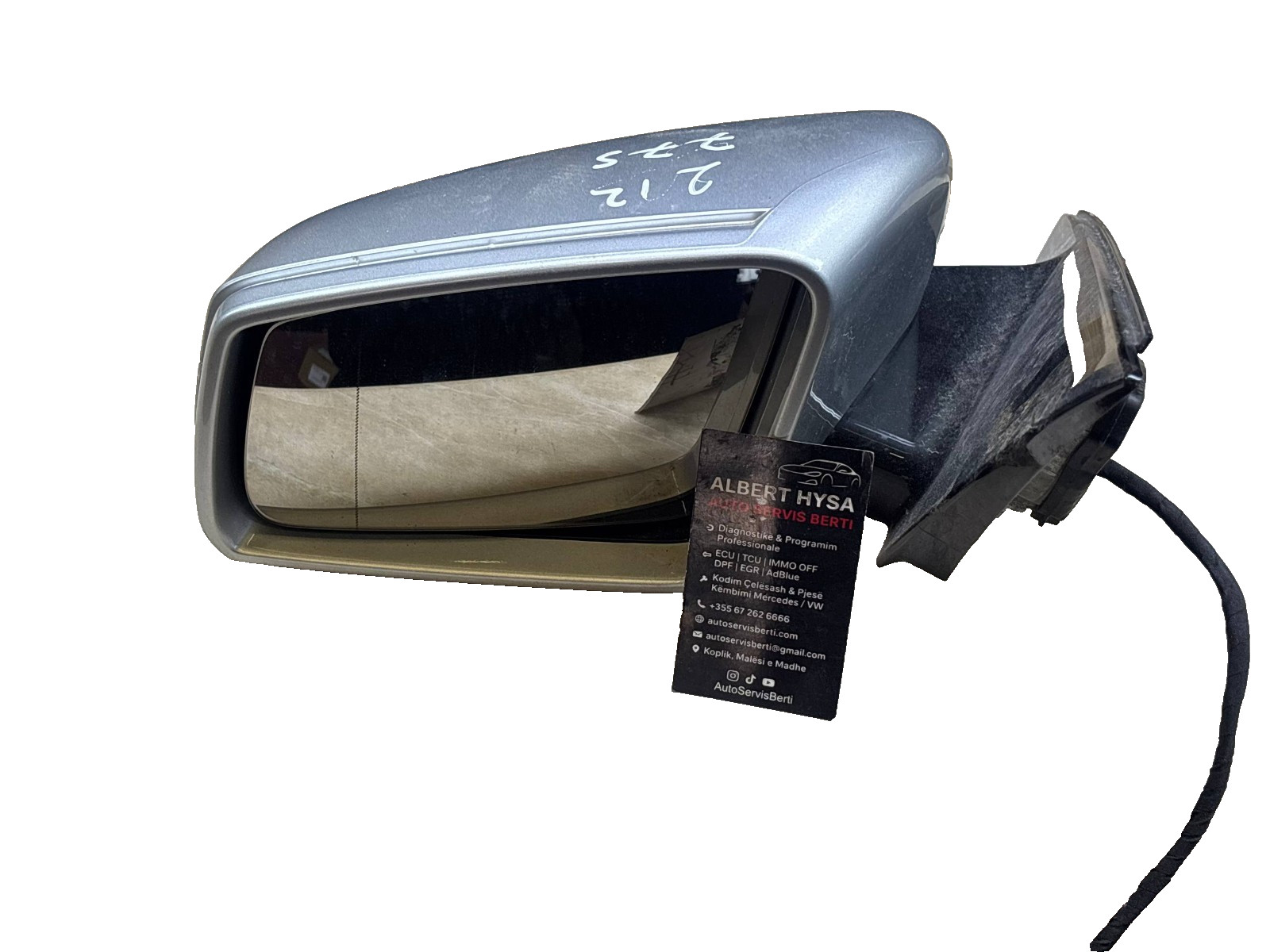 OEM Mercedes-Benz W212 Side Mirror Assembly Silver 775 Turn Signal A3159441