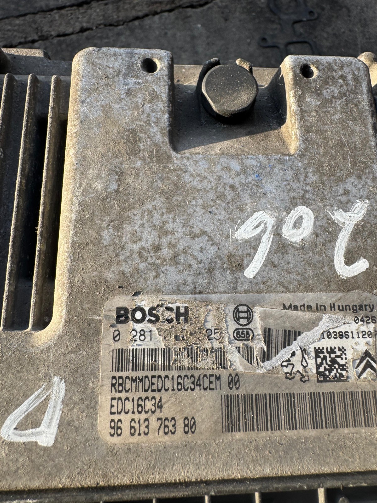 Bosch 9661376380 EDC16C34 ECU 0281012525 Peugeot Citroen Engine Unit