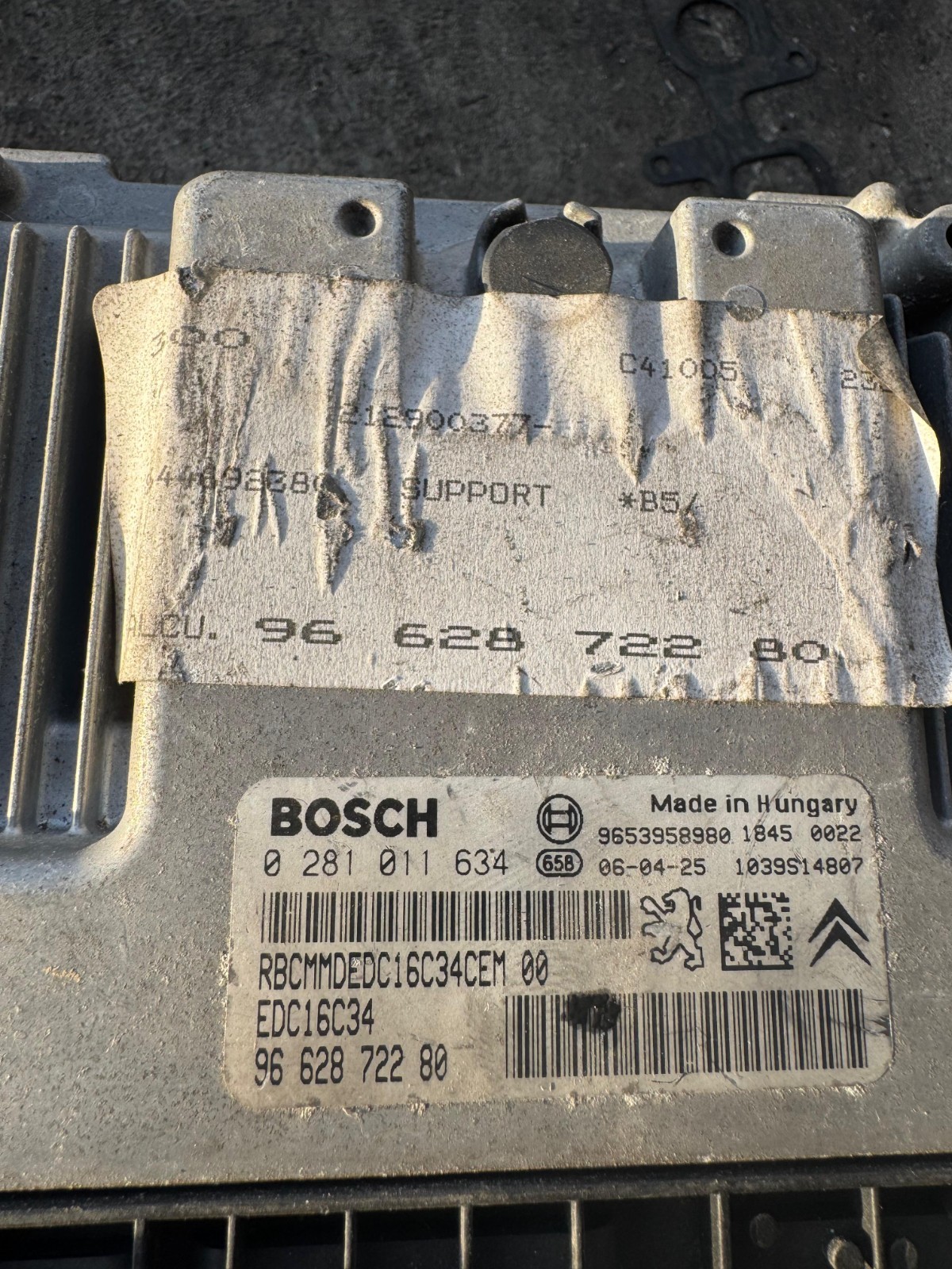 Bosch 9662872280 EDC16C34 ECU 0281011634 Peugeot Citroen Diesel ECU