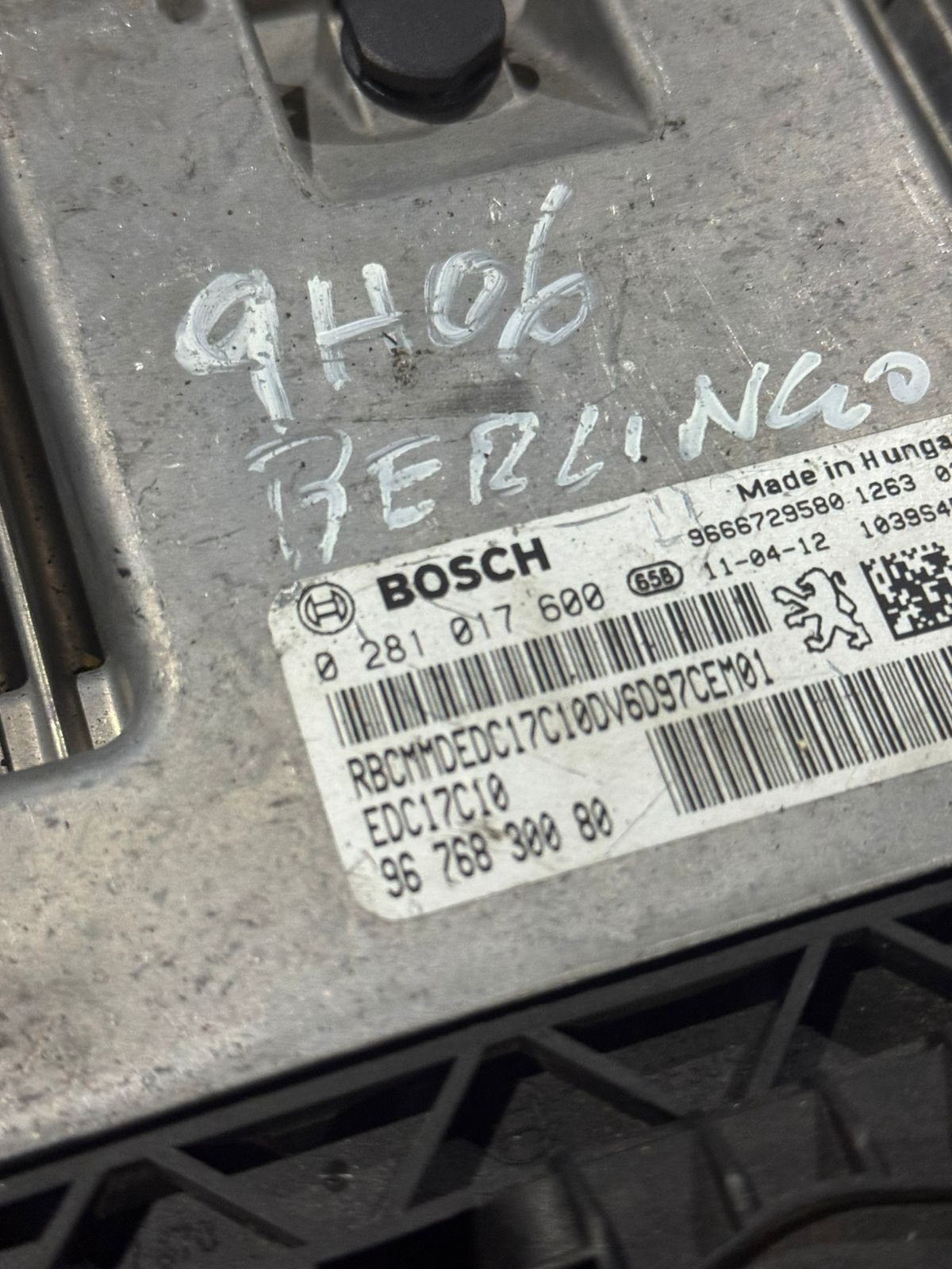 Bosch 9676830080 EDC17C10 ECU 0281017600 Diesel Engine Control Unit