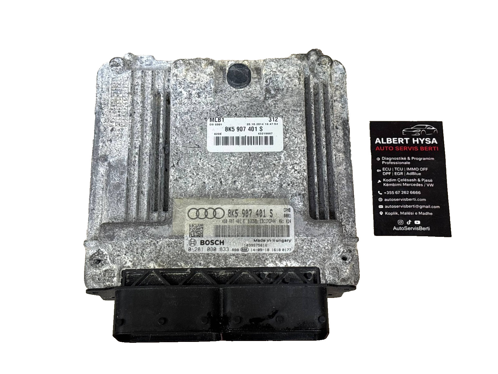 Audi ECU Engine Control Unit 8K5907401S Bosch 0281030833 EDC17CP44 OEM