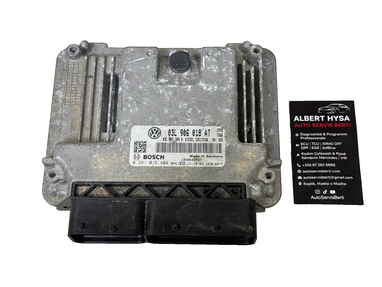 VW Volkswagen ECU Engine Control Unit 03L906018AT Bosch 0281016404 EDC17C46 OEM