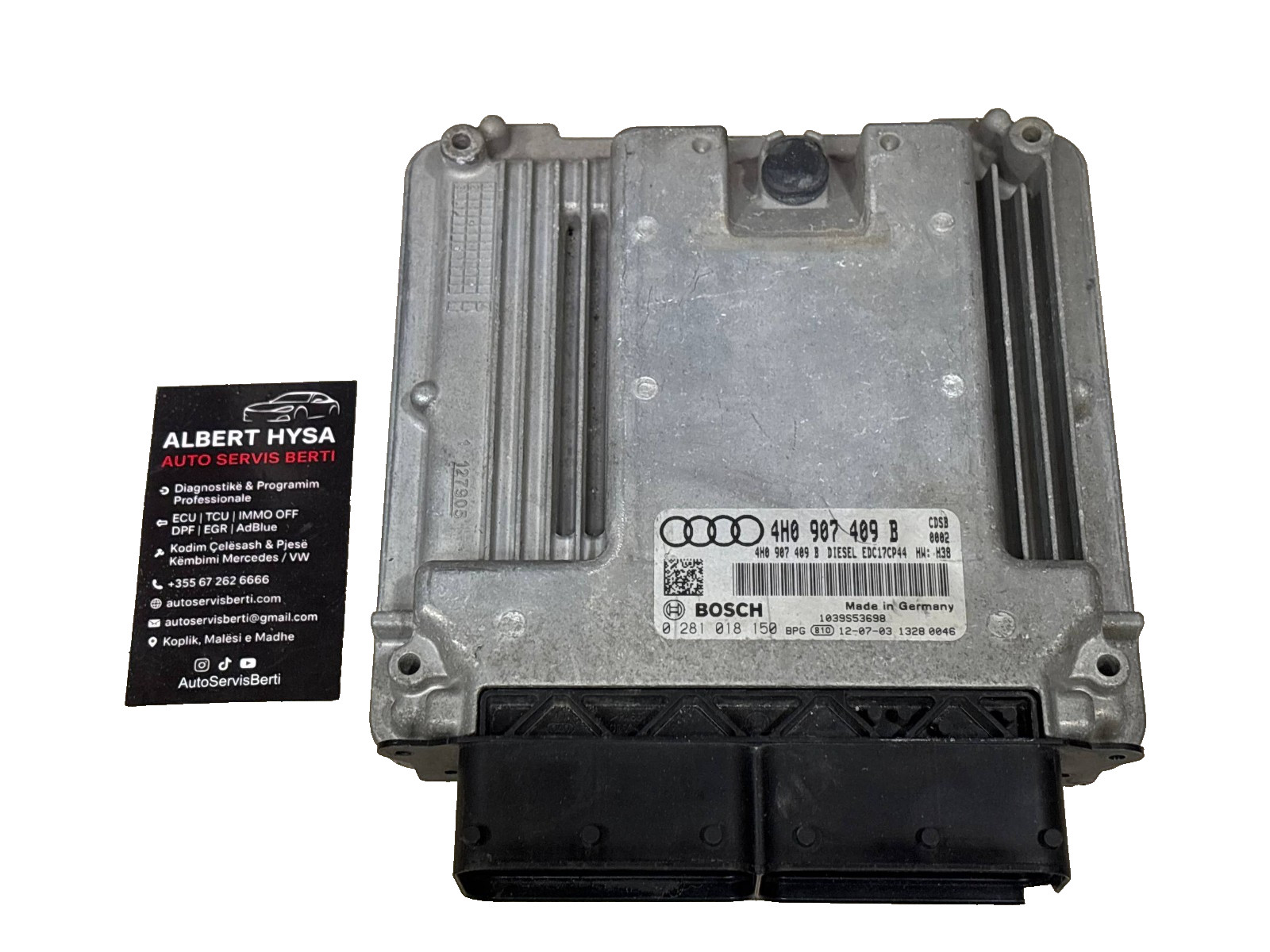 Audi ECU Engine Control Unit 4H0907409B Bosch 0281018150 EDC17CP44 OEM