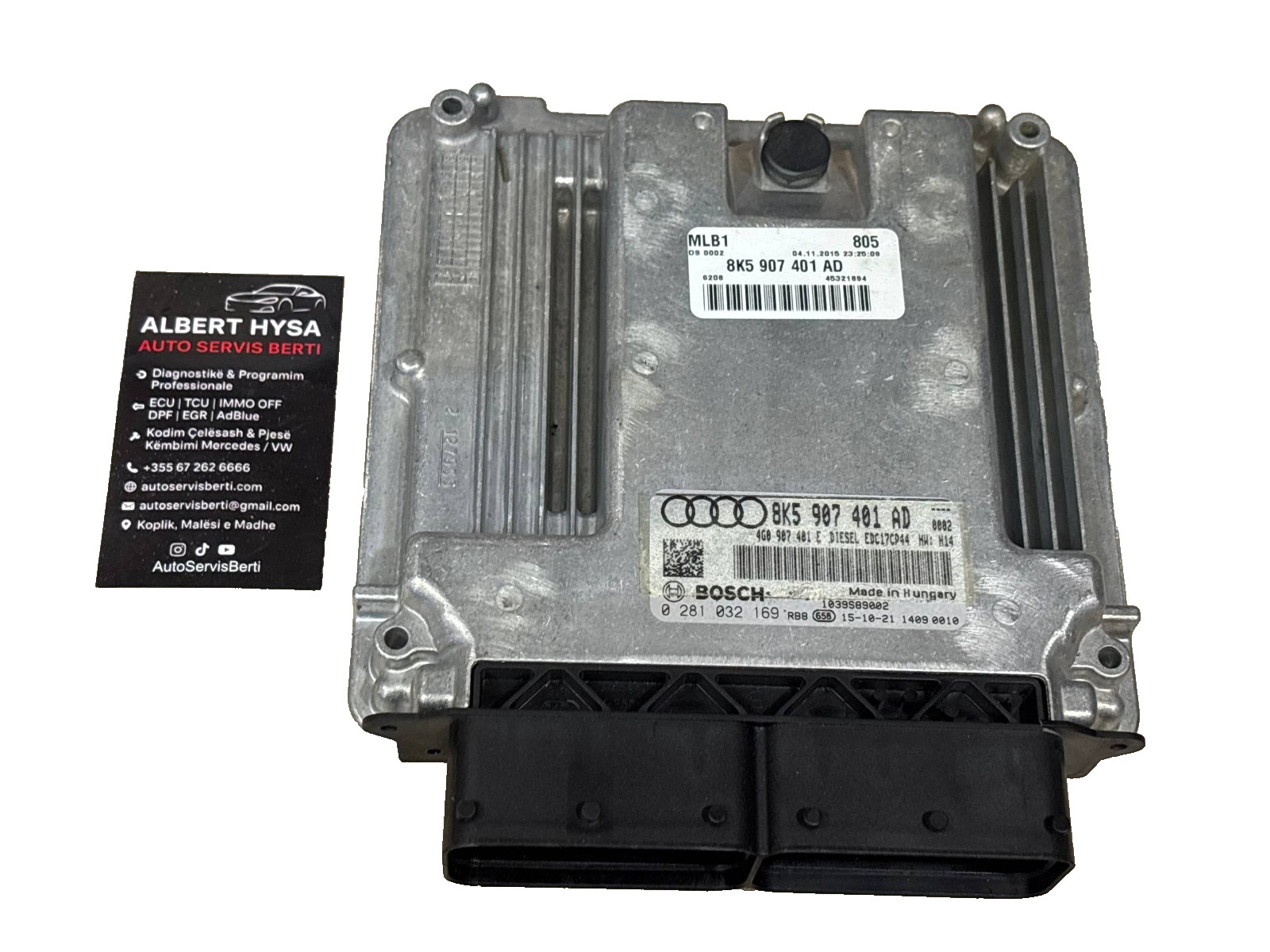 Audi ECU Engine Control Unit 8K5907401AD Bosch 0281032169 EDC17CP44 OEM