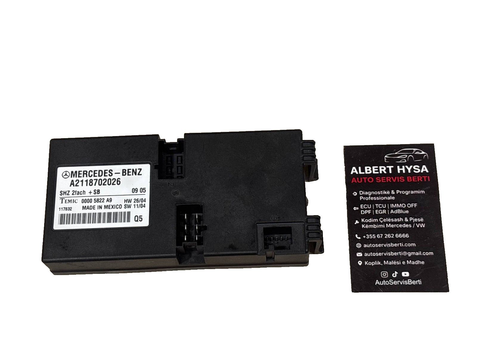 Mercedes-Benz Door Control Module A2118702026 Temic 00005822A9 OEM