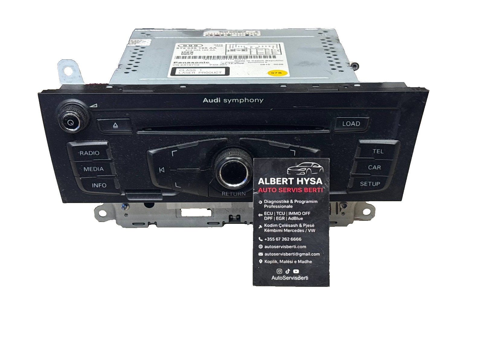 Audi Symphony Radio CD Player Head Unit 8T2035195AA Panasonic CQ-EA1971G OEM