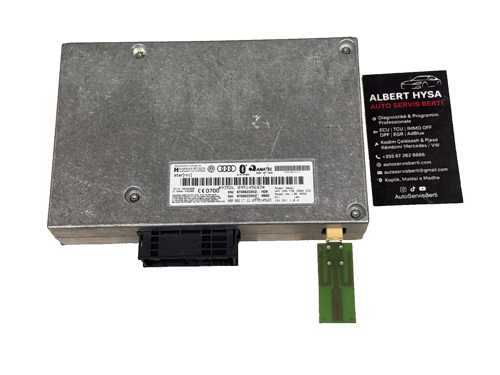 Audi Bluetooth Phone Control Module 8T0862335D Harman Becker OEM