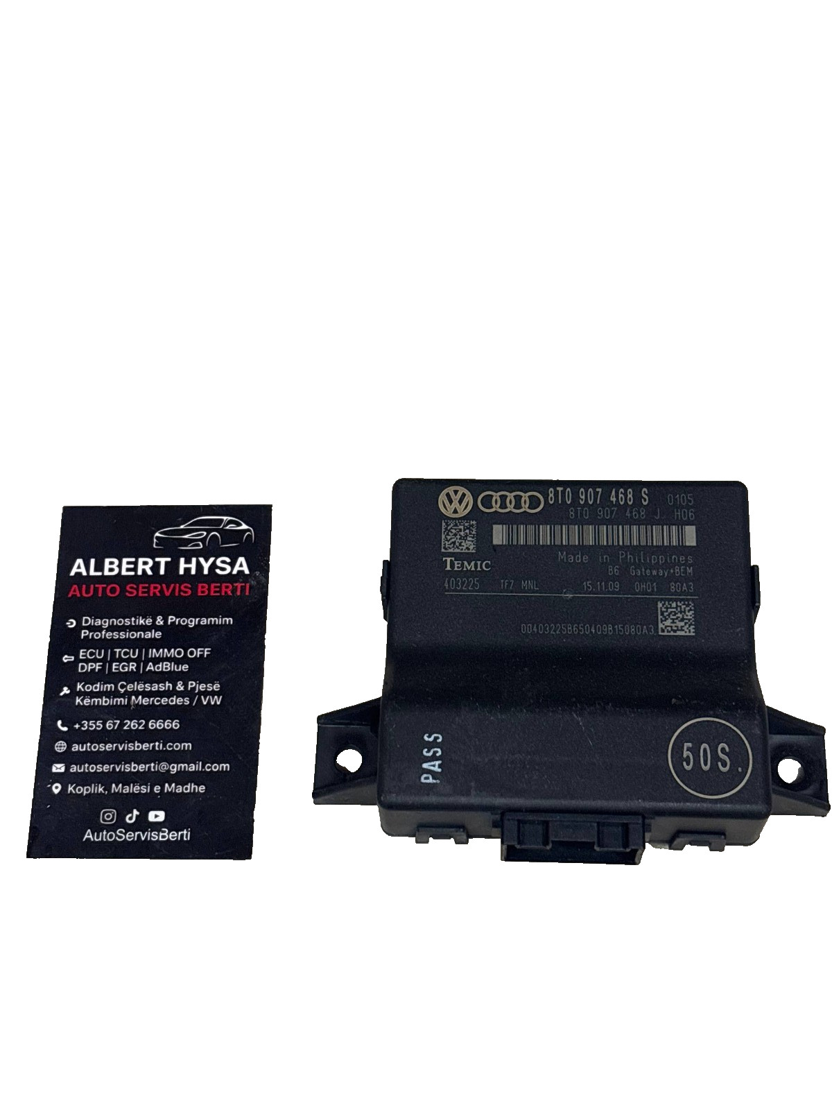 Audi A5 Cabriolet Roof Control Module 8T0907468S Temic OEM