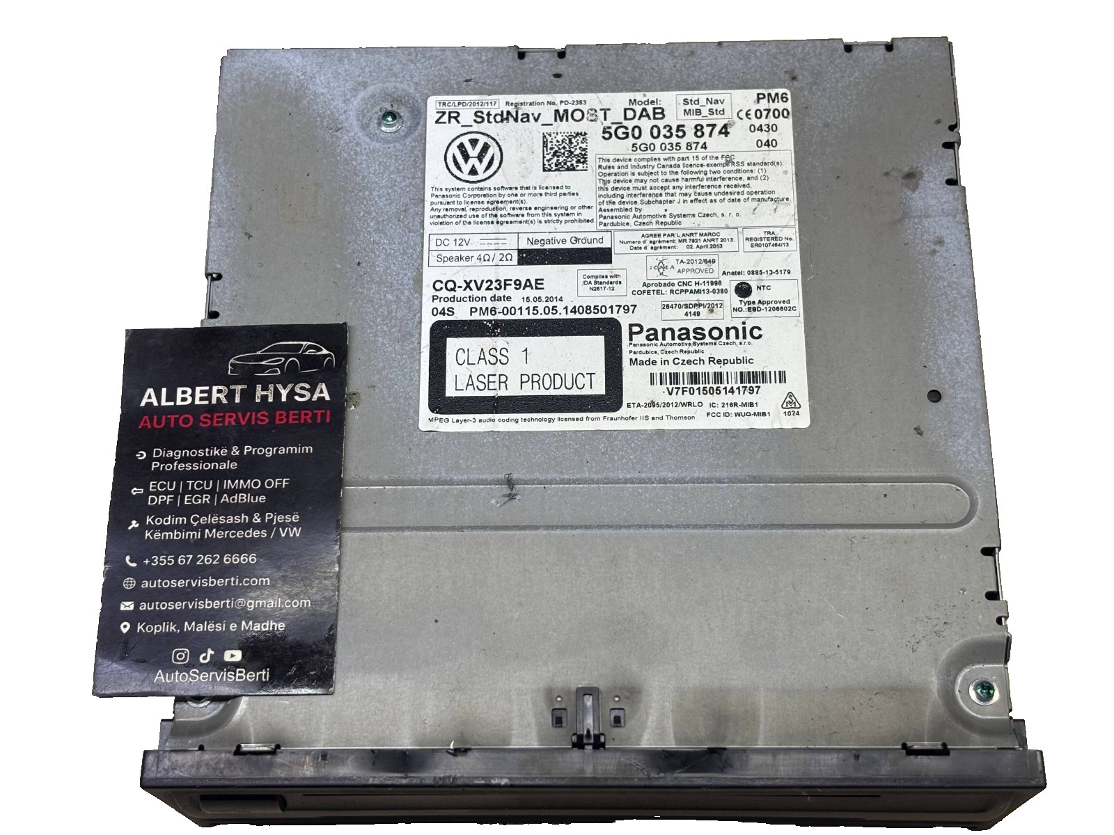 OEM VW Discover Media MIB STD2 SAT NAV DAB Unit 5G0035874 Panasonic