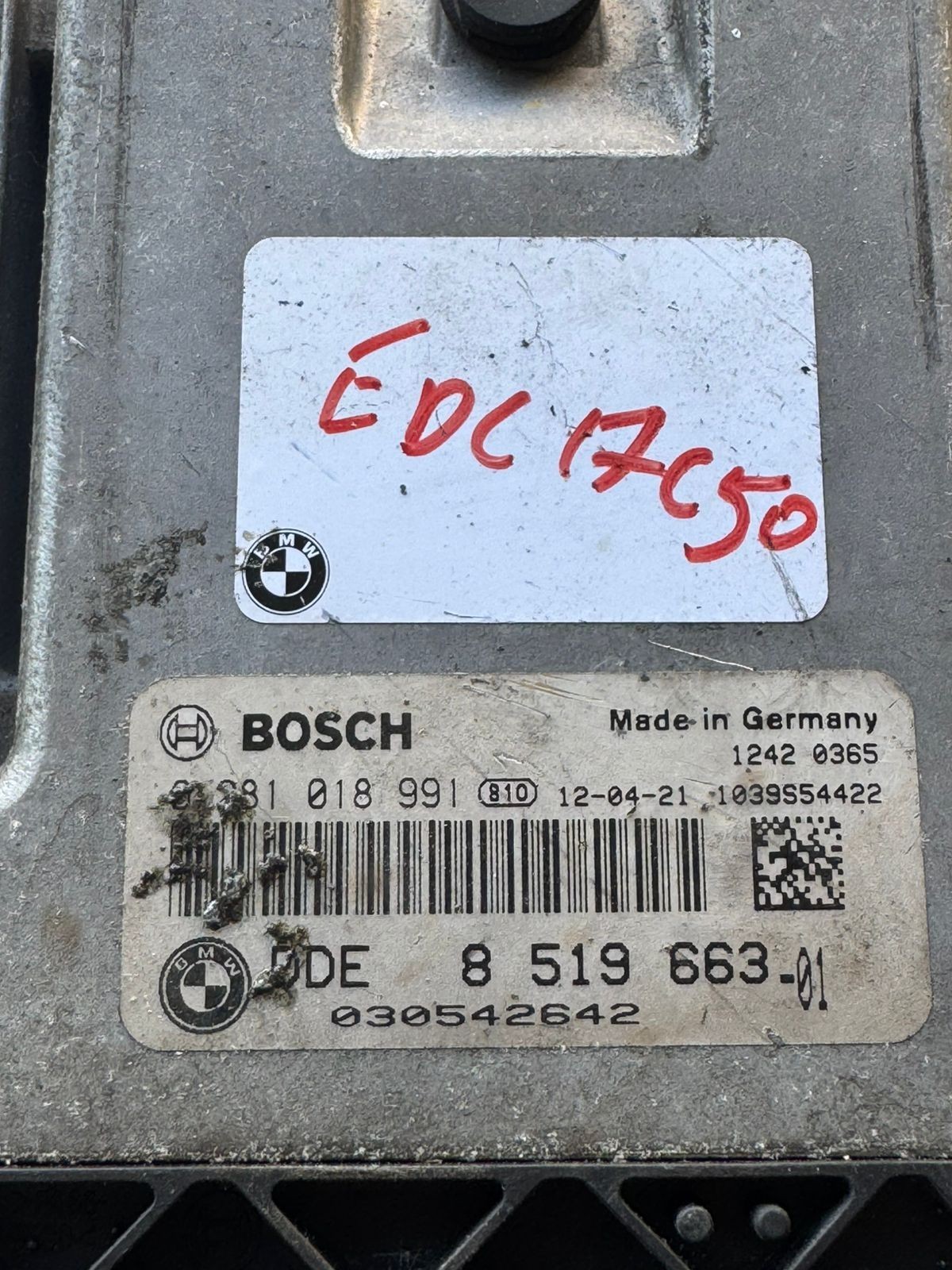 DDE8519663 01 Bosch EDC17C50 0281018991 Diesel Engine Control Unit
