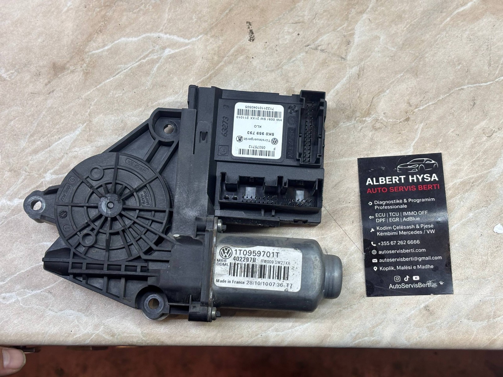 VW Golf Mk5 Mk6 Window Regulator Motor 1T0959701T 5K0959793 Door Control Unit...