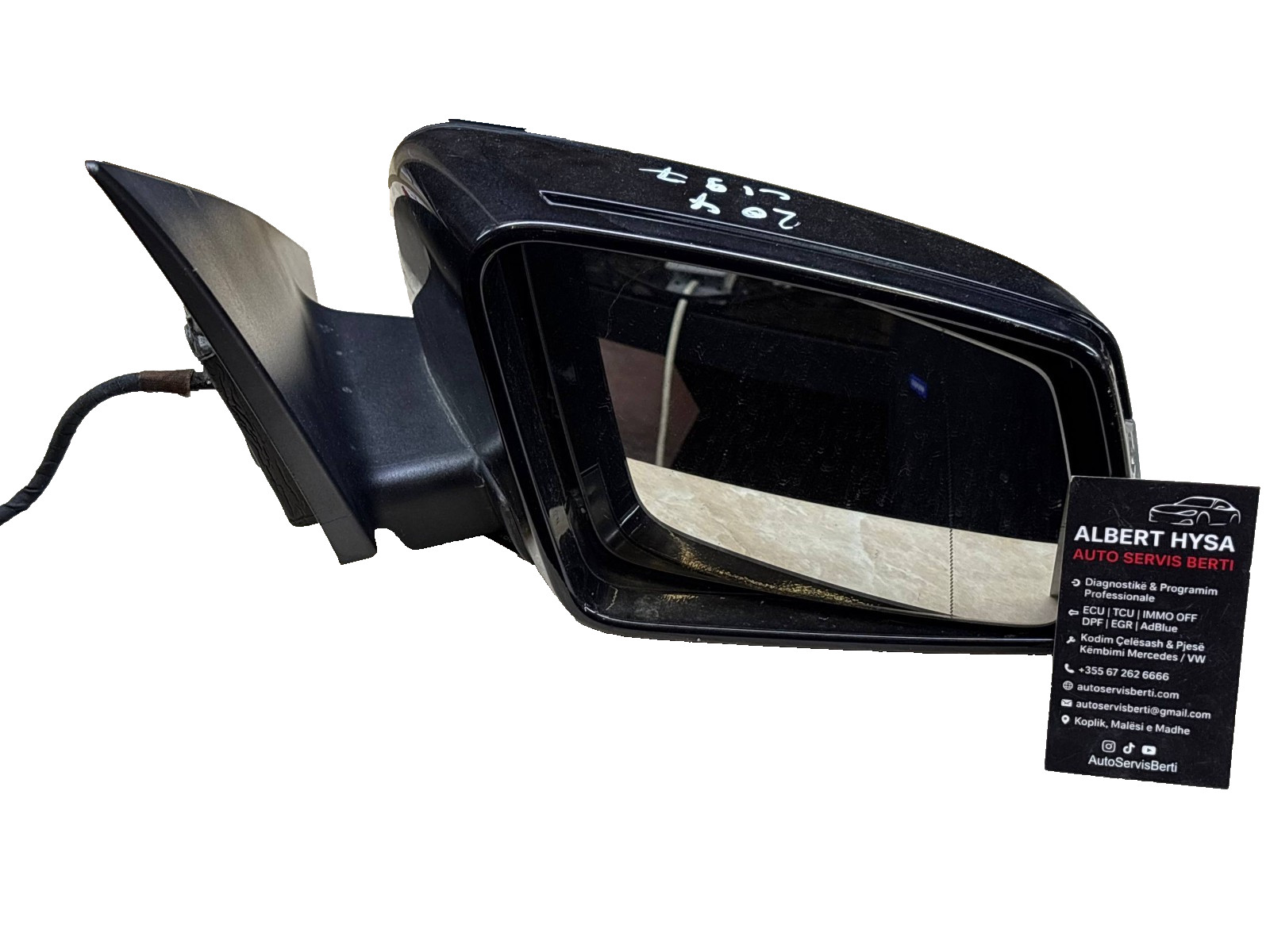 Mercedes W204 Right Side Mirror Black Turn Signal Complete A3160442 OEM A3160412