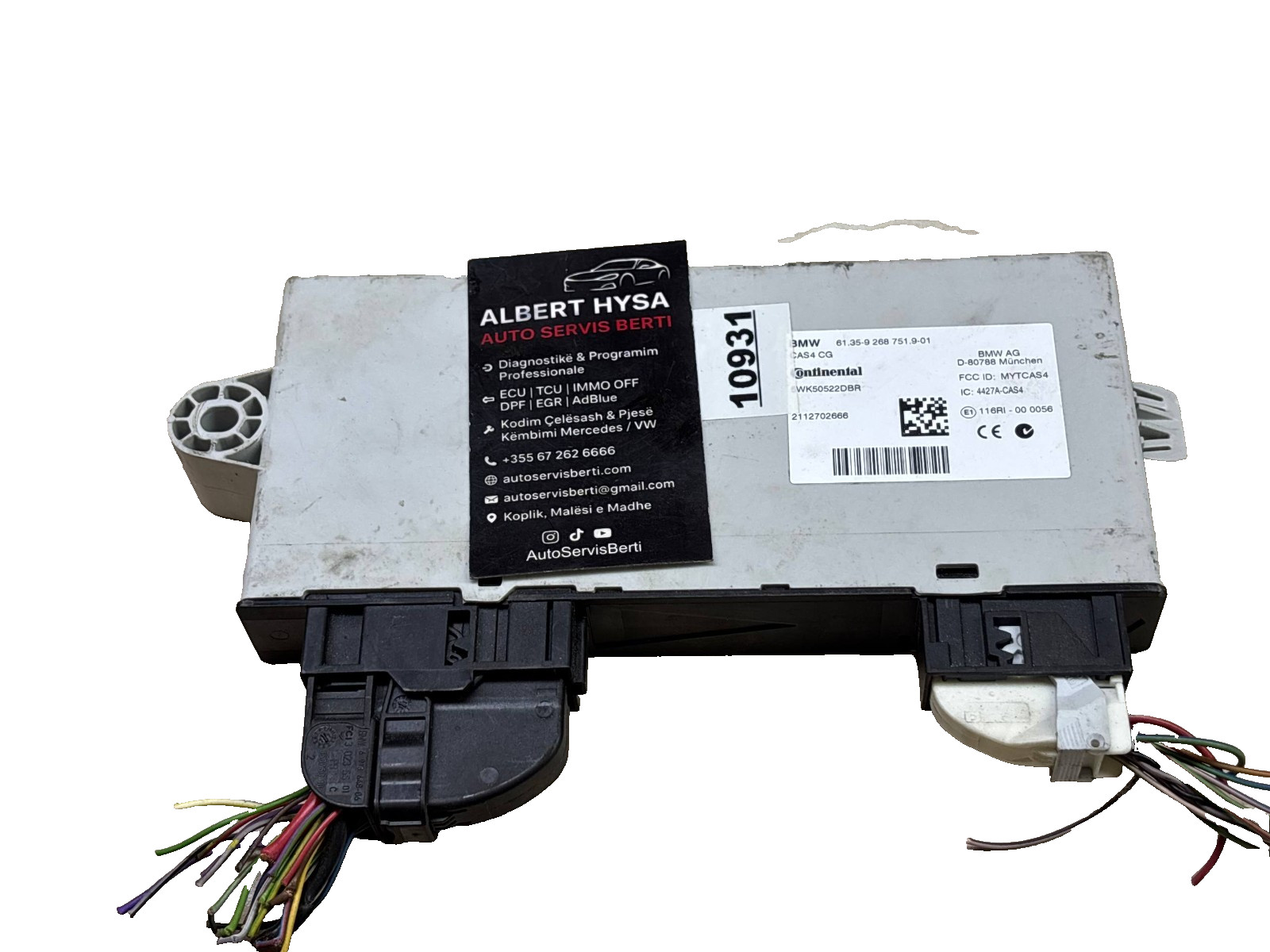 BMW CAS4 CG Immobilizer Module 61.35-9 268 751.9-01 9286751 Tested