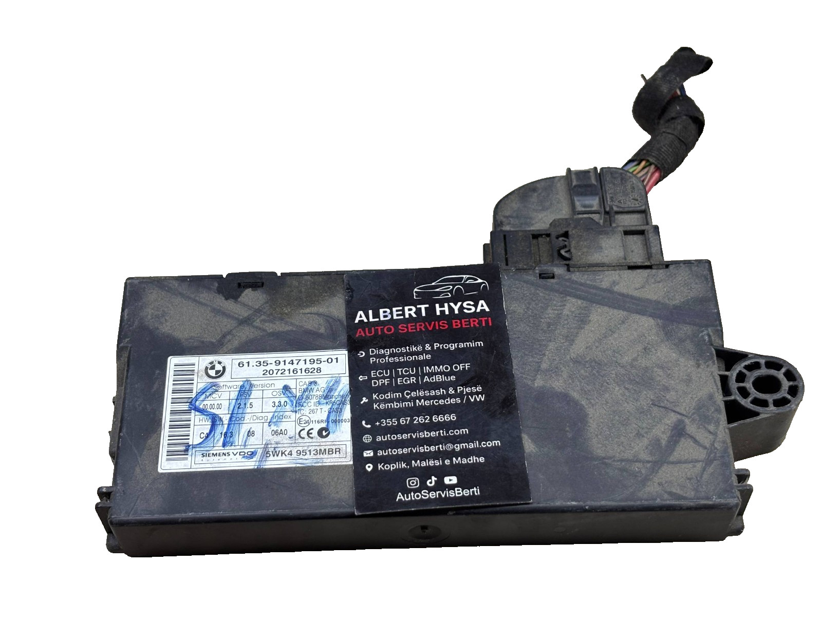 BMW CAS3 Siemens VDO Module 61.35-9147195-01 2072161628 5WK49513MBR Tested