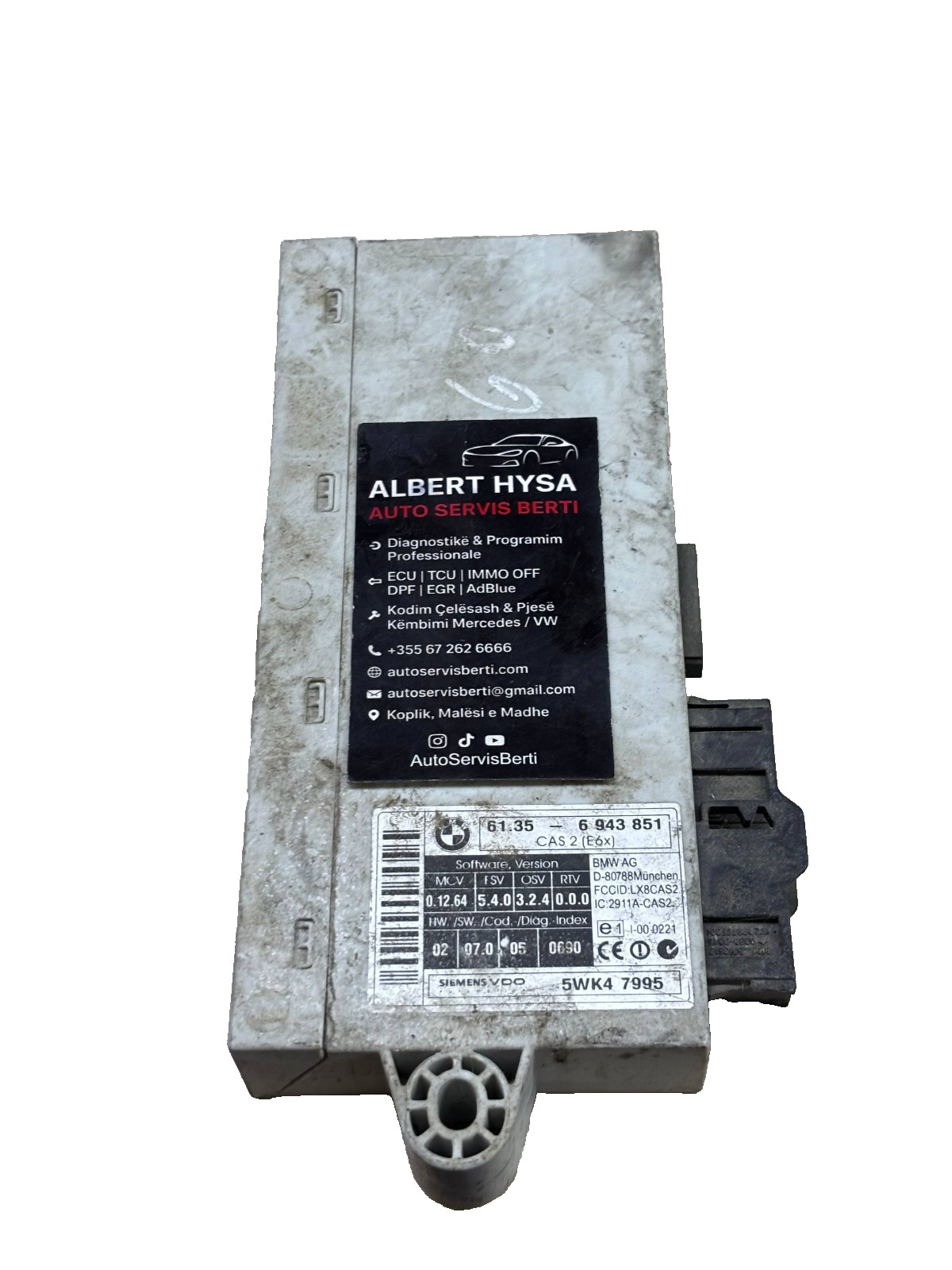 BMW CAS2 Siemens VDO Module 61.35-6 943 851 5WK47995 Tested