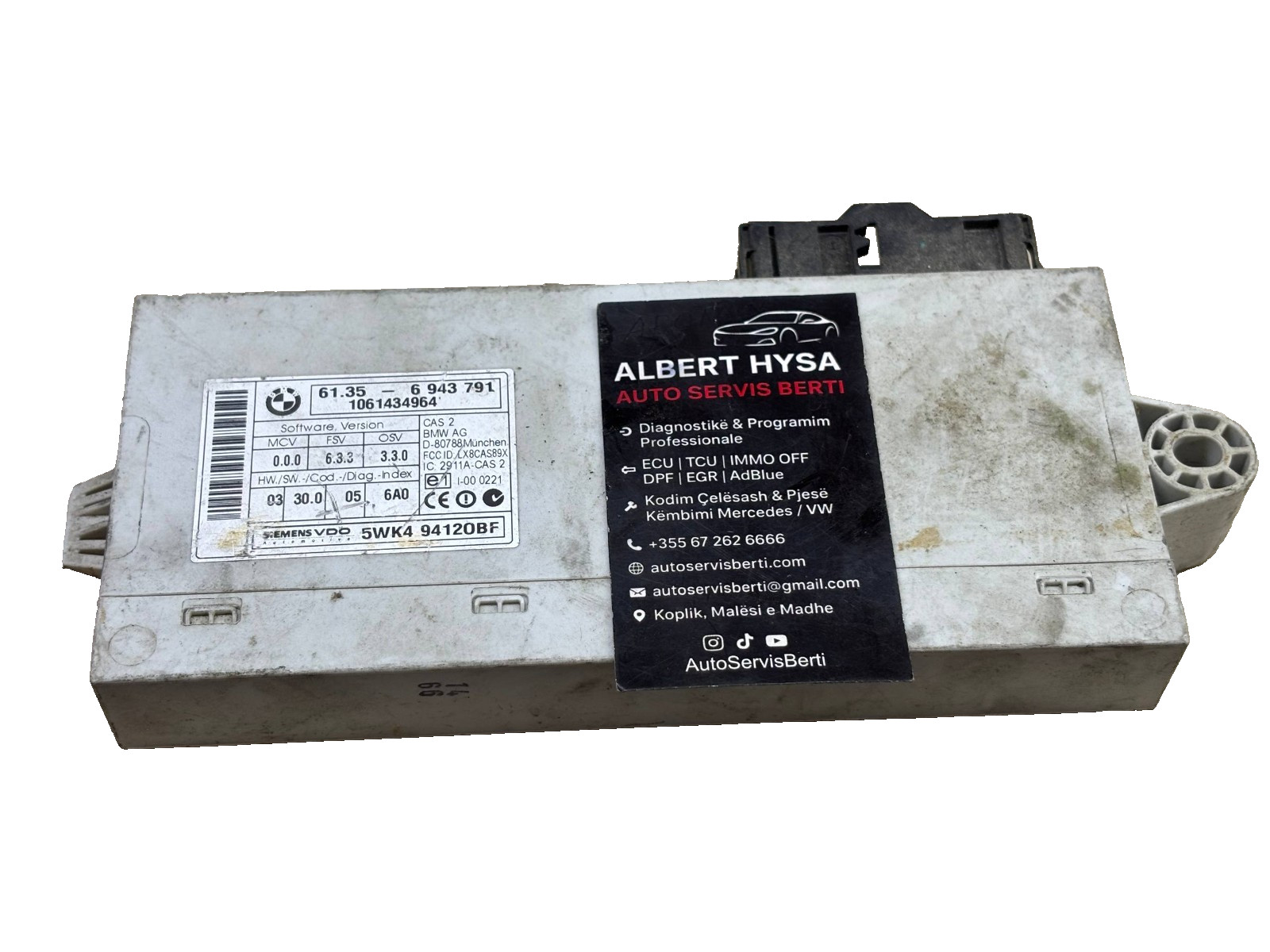 BMW CAS2 Siemens VDO Module 61.35-6 943 791 1061434964 5WK494120BF Tested
