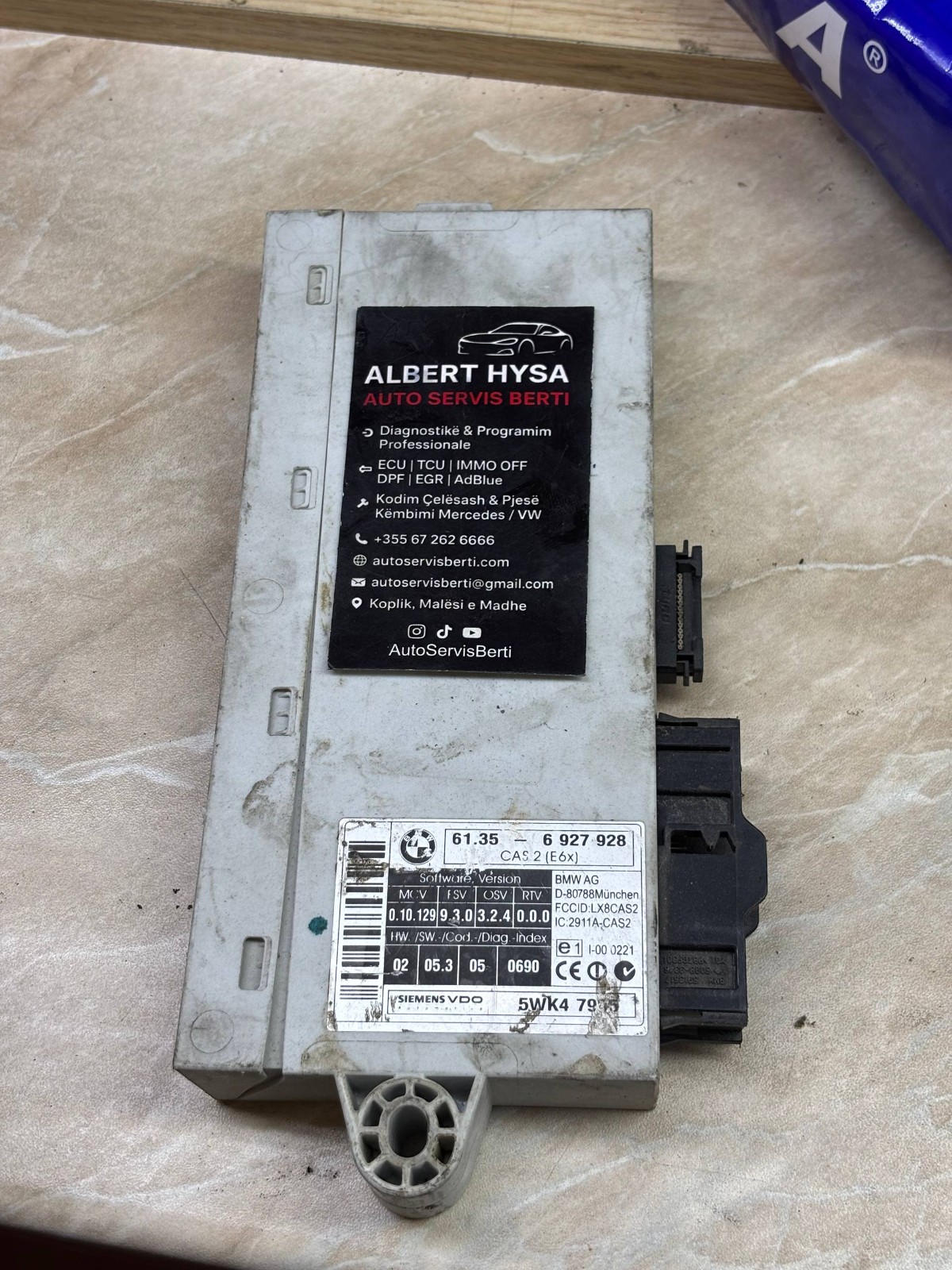 BMW CAS2 Siemens VDO Module 61.35-6 927 928 E6x Key Immobilizer Tested