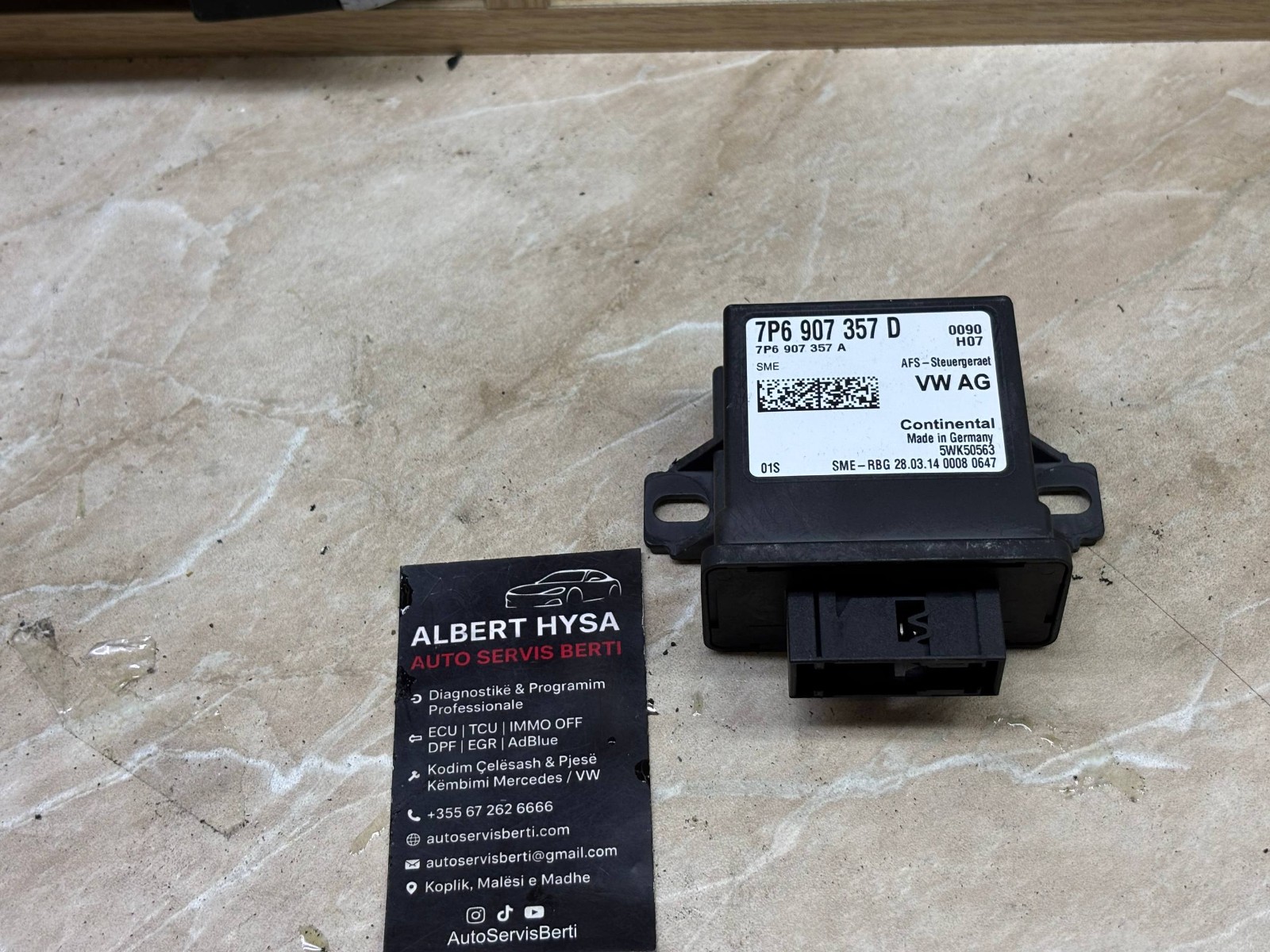 VW AFS Control Module 7P6907357D Continental 5WK50563 Headlight Unit Tested