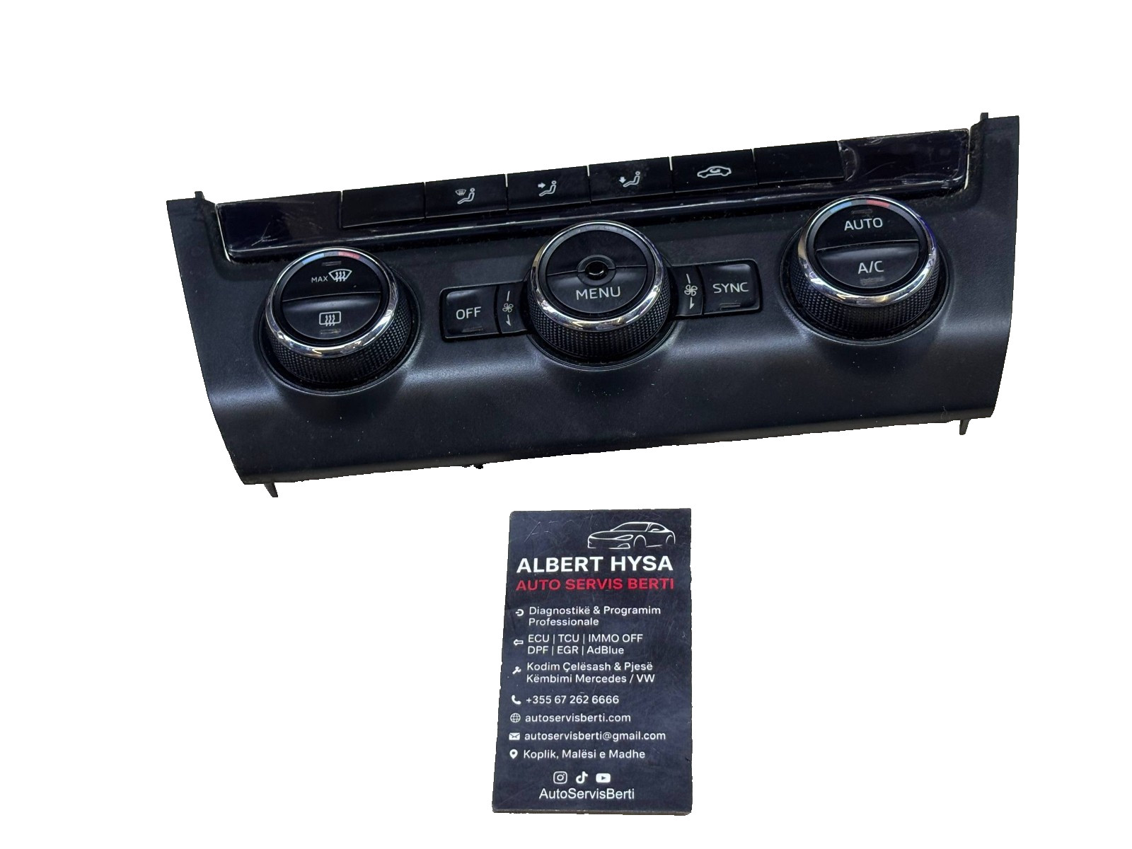 Skoda Octavia Climate Control Panel 5E0907044Q HVAC AC Heater Unit Tested