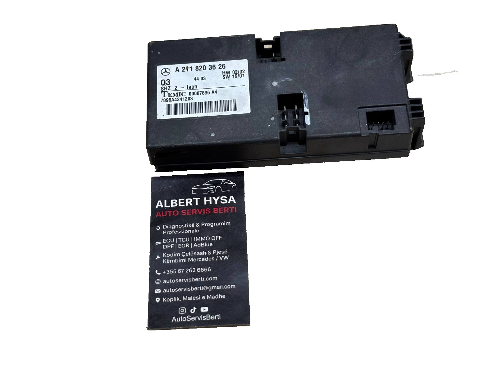 Mercedes Seat Heating Control Module A2118203626 Temic SHZ 2-fach Tested