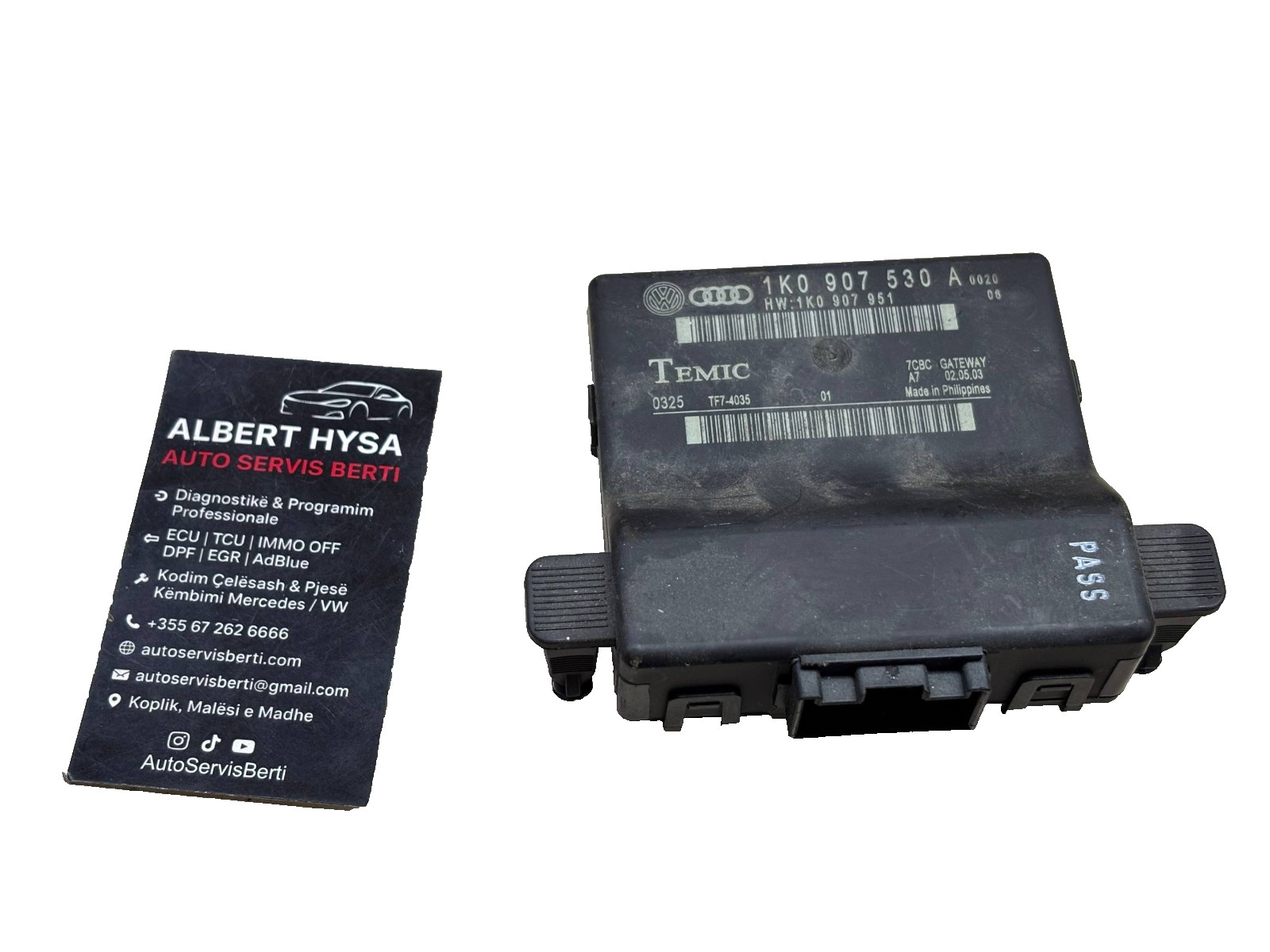 VW Audi Gateway Control Module 1K0907530A Temic 7CBC Gateway Tested