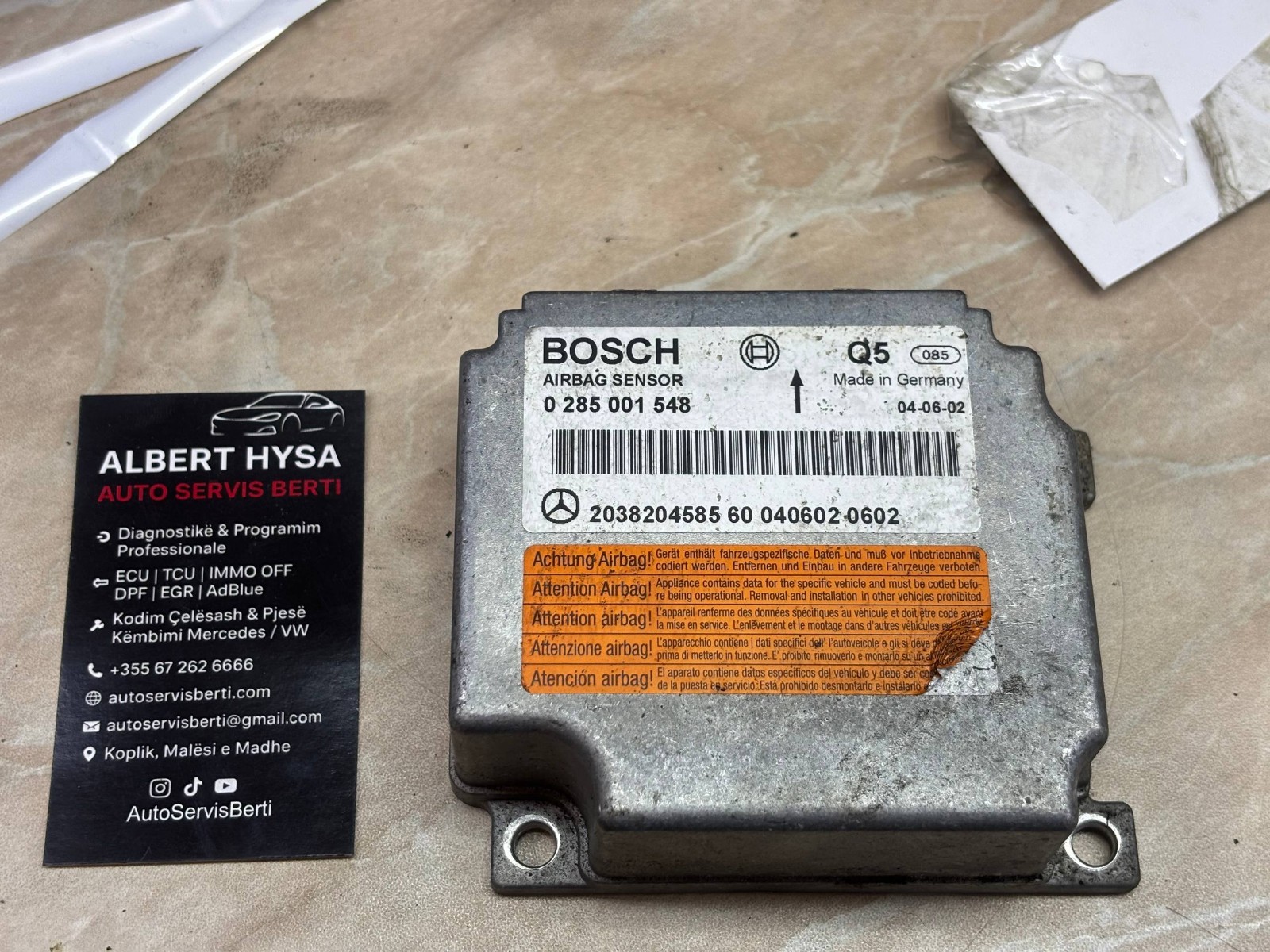 Mercedes Bosch Sensor Control Module 2038204585 0285001548
