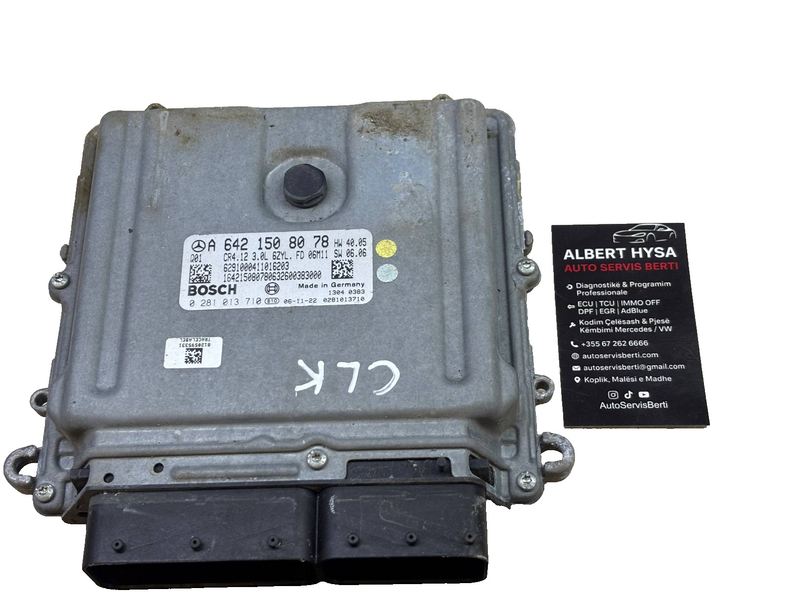 Mercedes CLK W209 CDI ECU A6421508078 Bosch 0281013710 Engine Control Unit