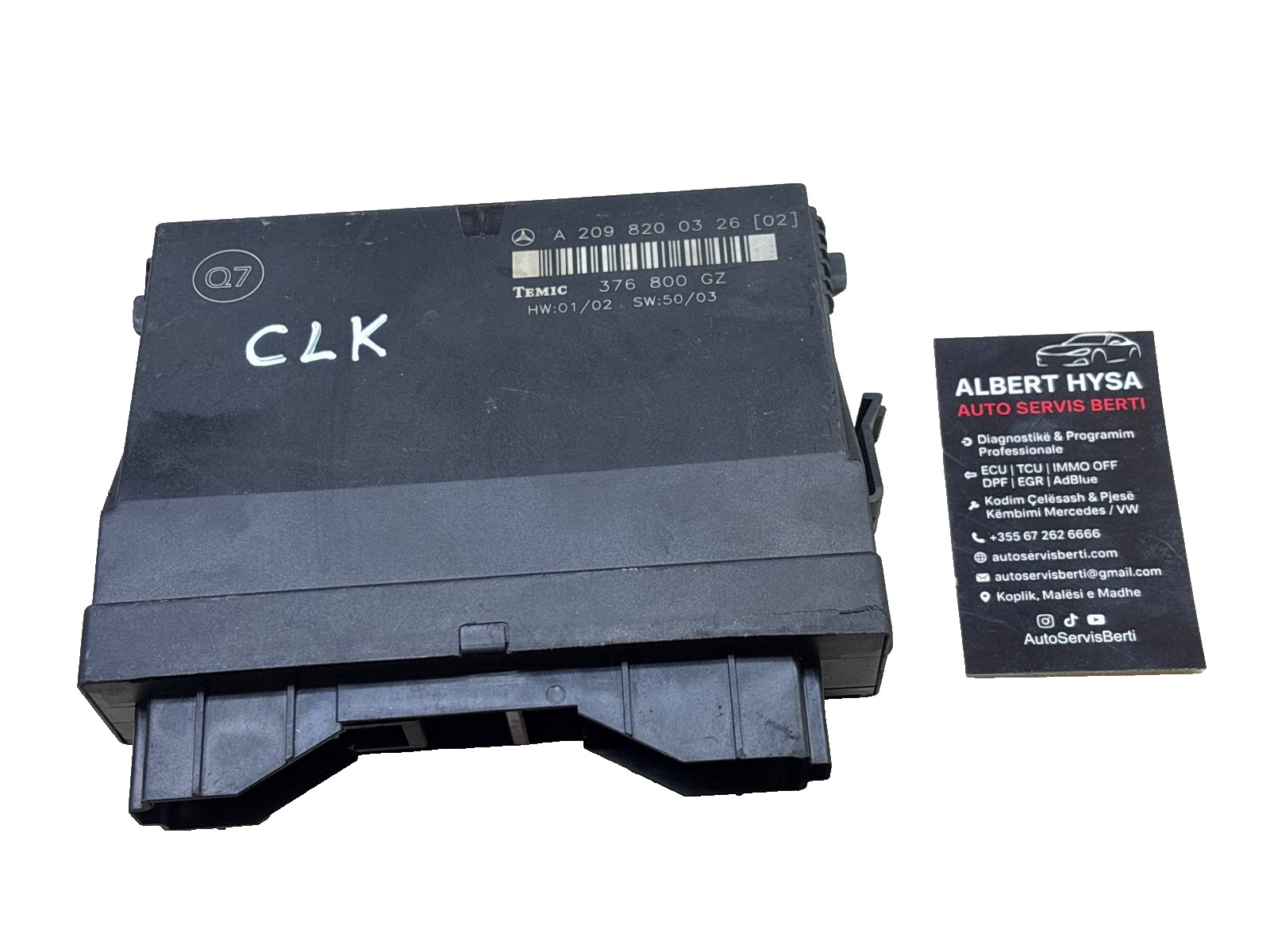 Mercedes CLK W209 TEMIC Control Module A2098200326 376800GZ OEM