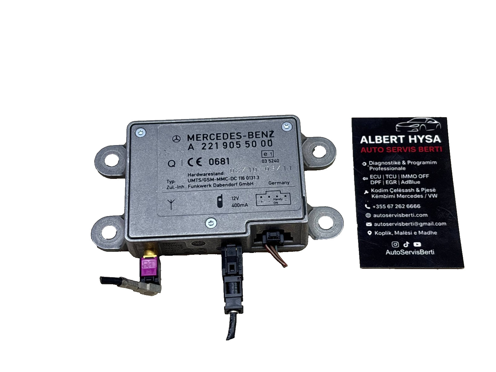 Mercedes UMTS GSM Antenna Amplifier Compensator A2219055000 Funkwerk OEM