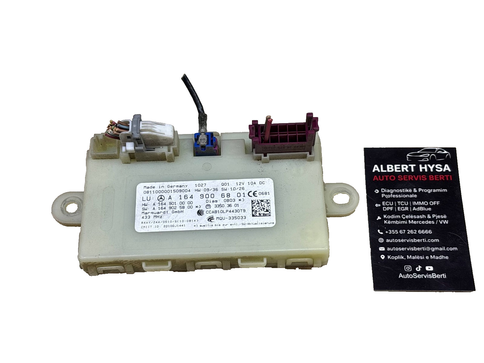 Mercedes W164 LU Control Module A1649006801 Marquardt 433MHz OEM