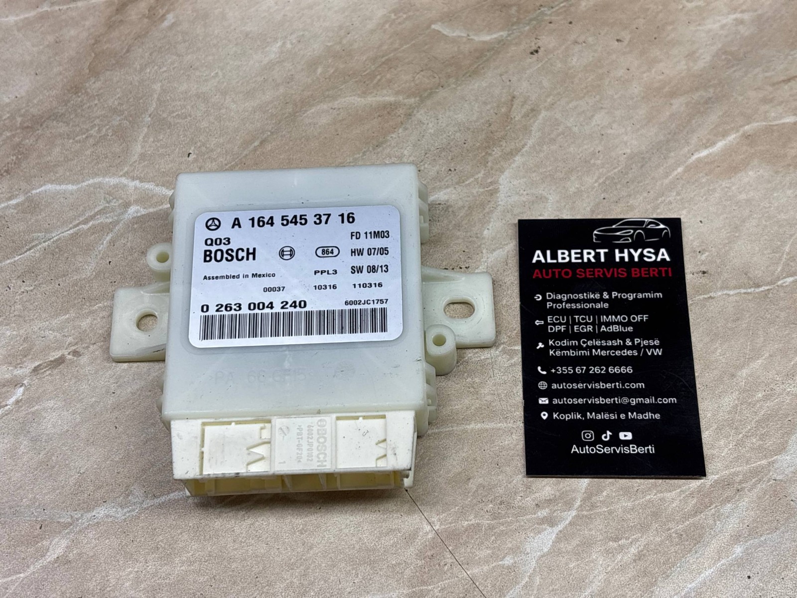 Mercedes W164 PDC Parking Assist Control Module A1645453716 Bosch 0263004240 OEM