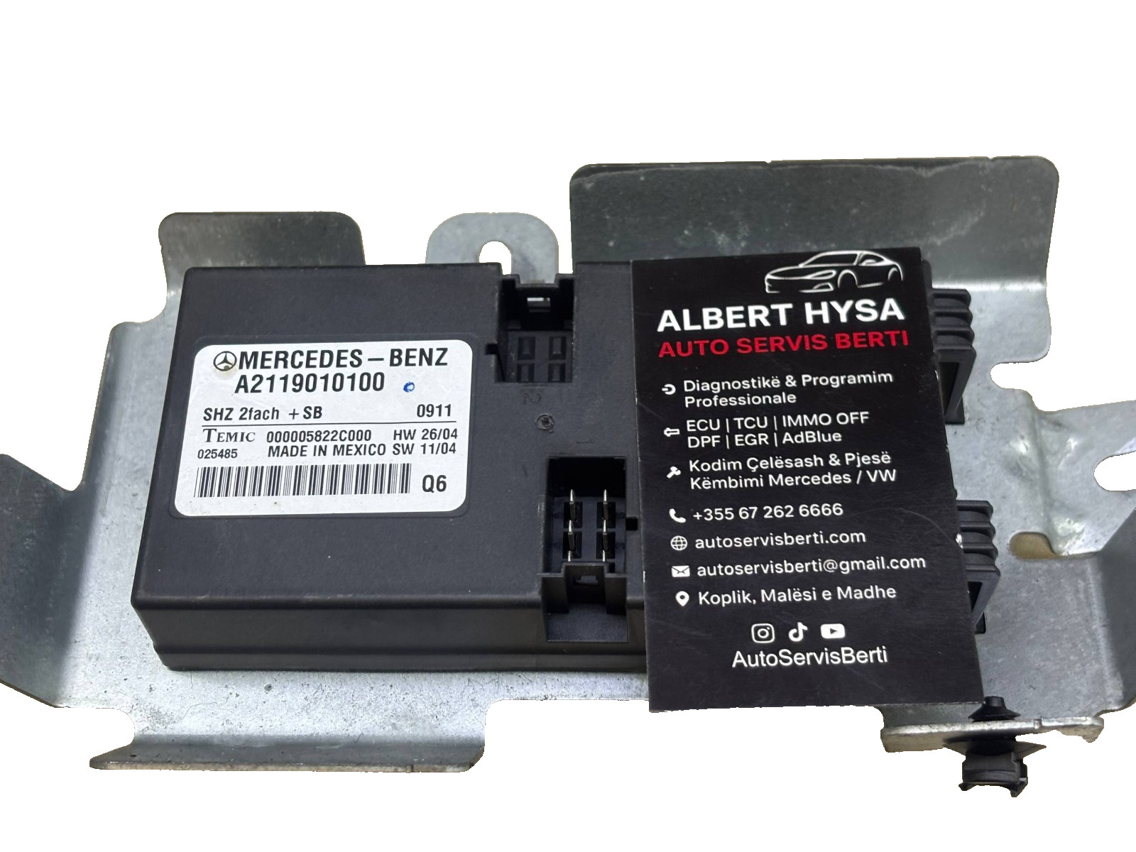 Mercedes W211 Seat Heating Control Module A2119010100 TEMIC SHZ OEM