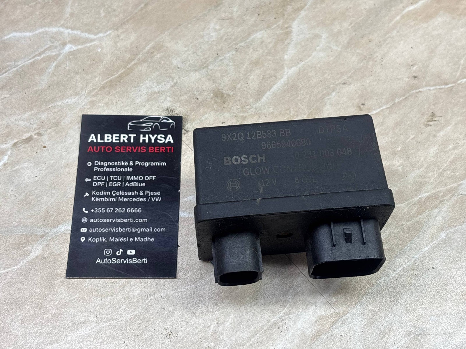 Jaguar XF 2010 Bosch Glow Plug Relay Control Module 9X2Q-12B533-BB