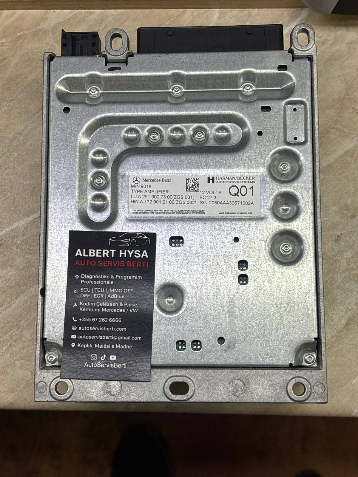 Mercedes Harman Becker Audio Amplifier A2519007300 A1729012100 OEM