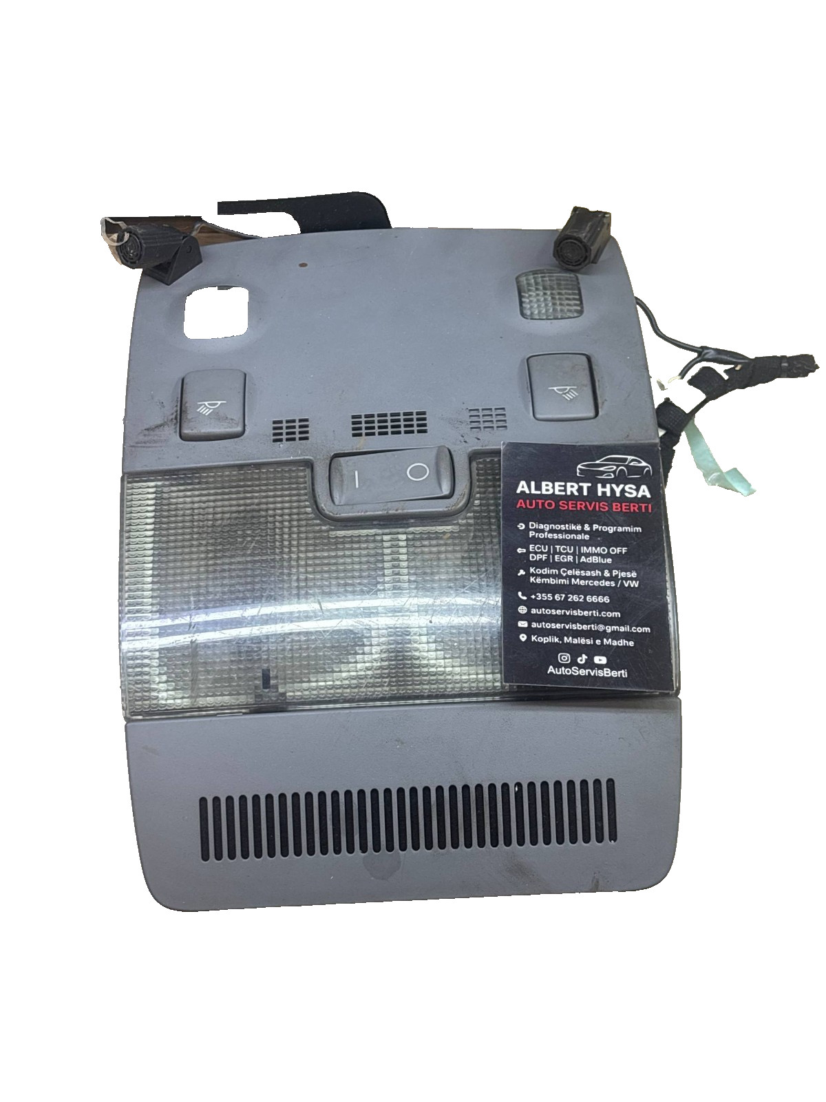 OEM Audi Interior Dome Map Reading Light Gray 8E0947135A Hella Genuine